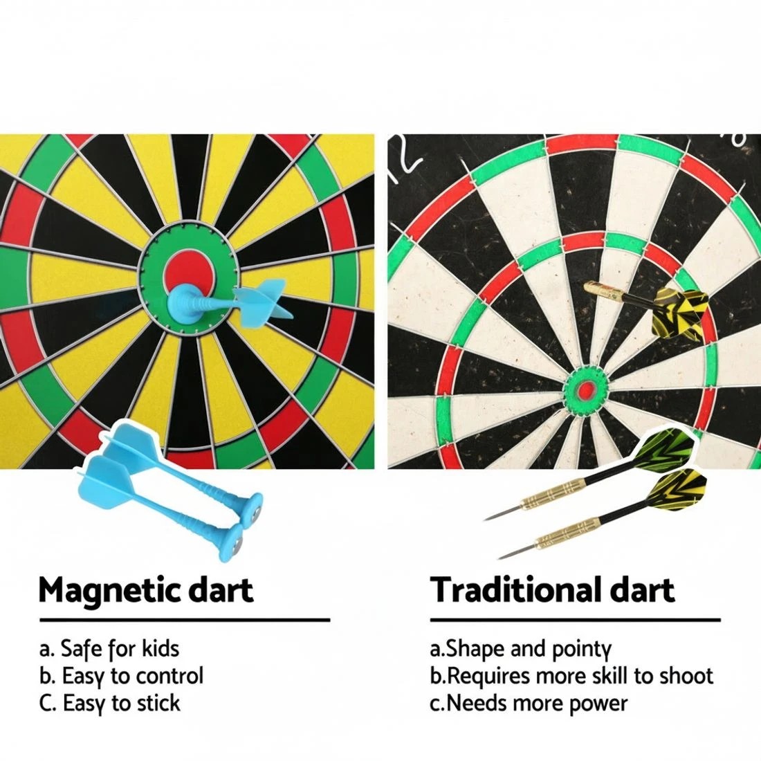 5 Everfit 16" Dartboard Dart Board with Magnetic Darts Kids Toy Gift - Multi, 5 of 7