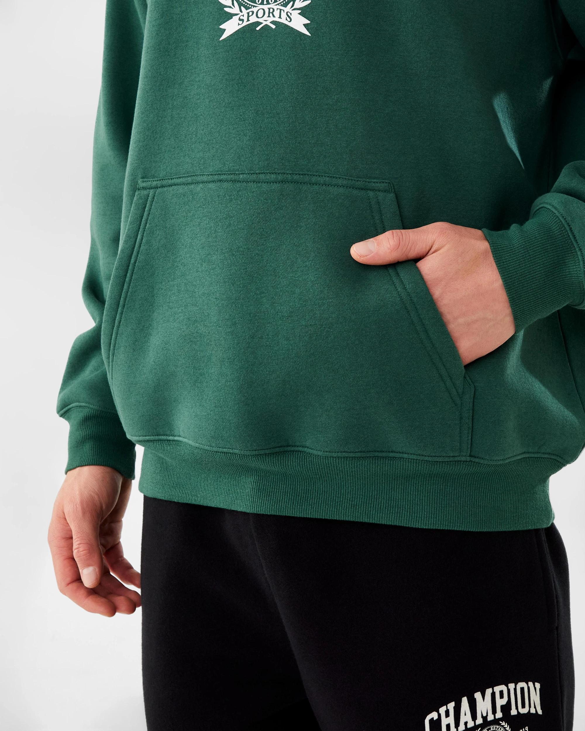 8 Champion Varsity Mens Hoodie Hunt Green, 8 of 8