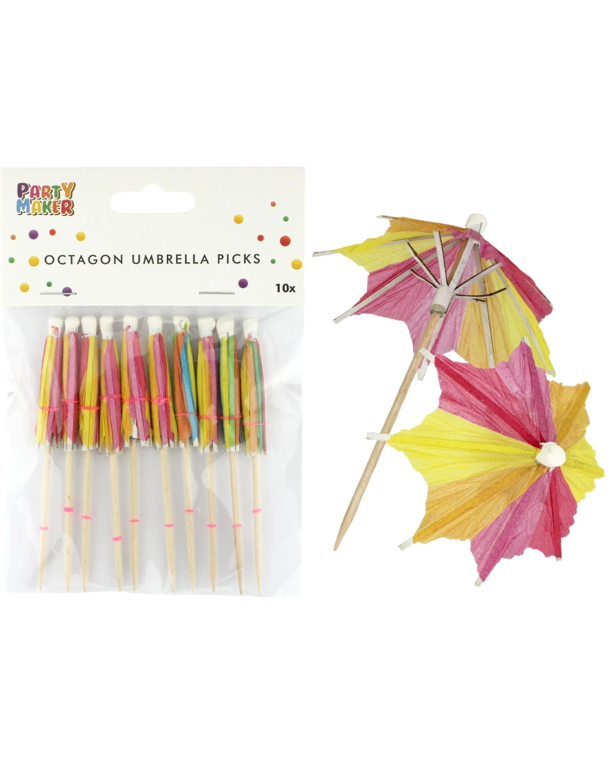 1 Party Maker Beach Umbrella Picks Pack of 10 - Multi, 1 of 1