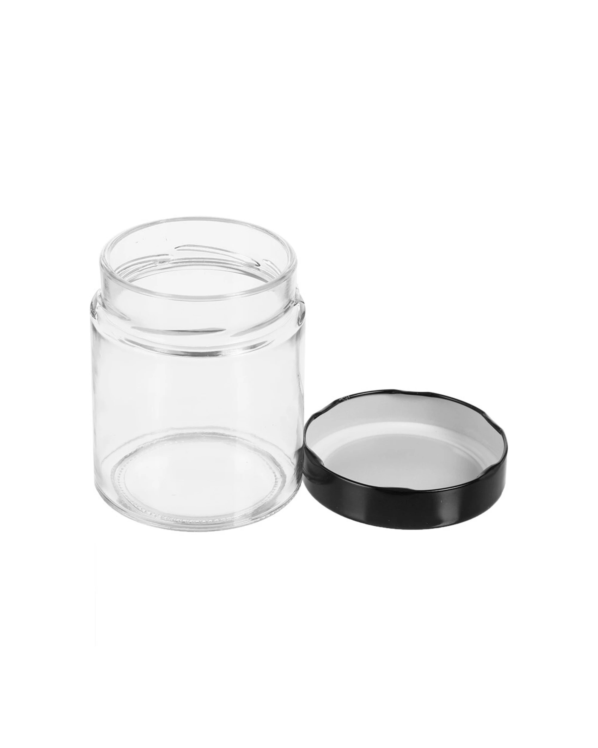 3 Lemon & Lime Soho 470ml Glass Preserve Jar Container Storage W/ Black Lid Clear
 - Clear, 3 of 4