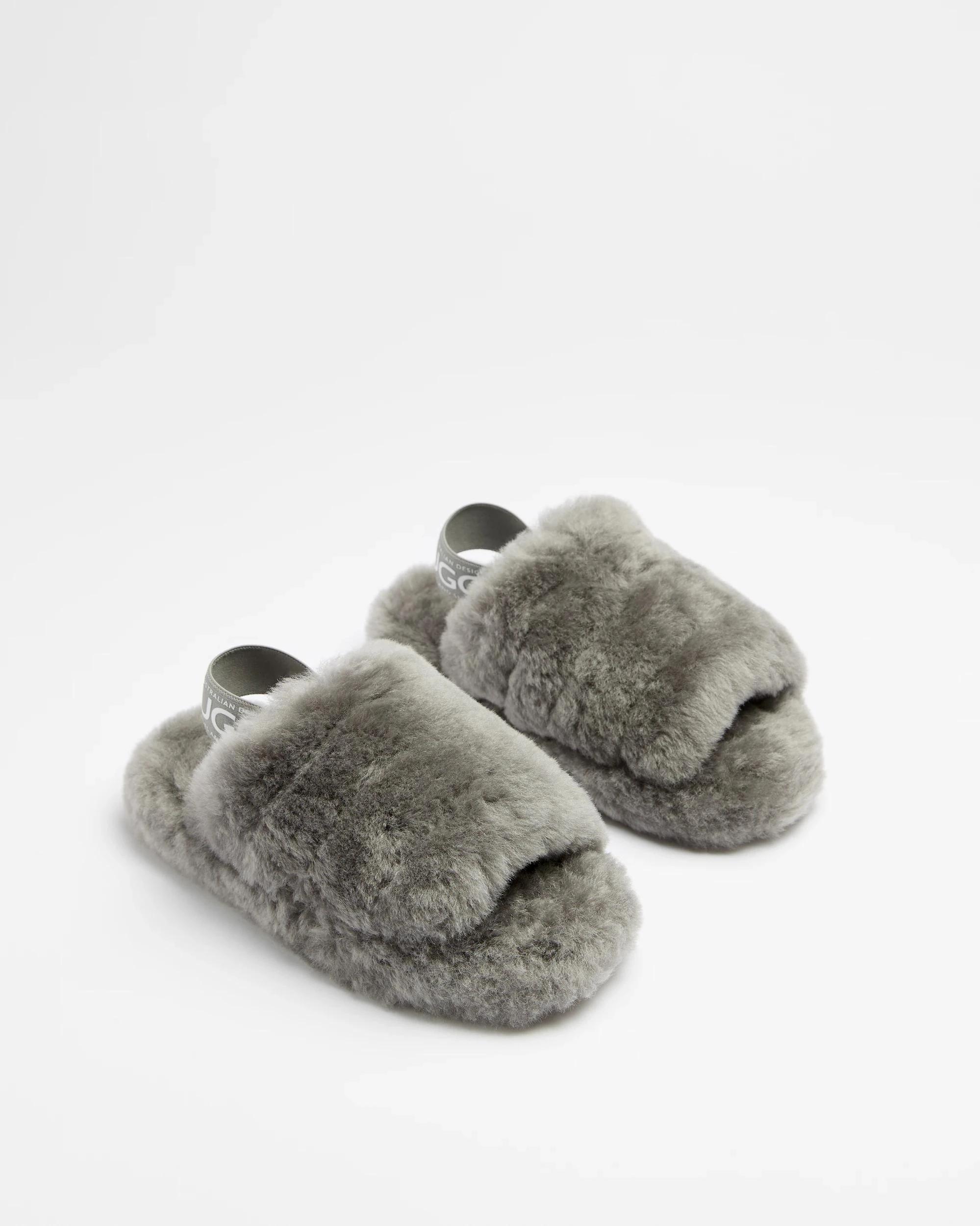 3 Australian Design Ugg Boots and Slippers Womens Genuine Sheepskin Sling Back Slipper CHARCOAL, 3 of 3