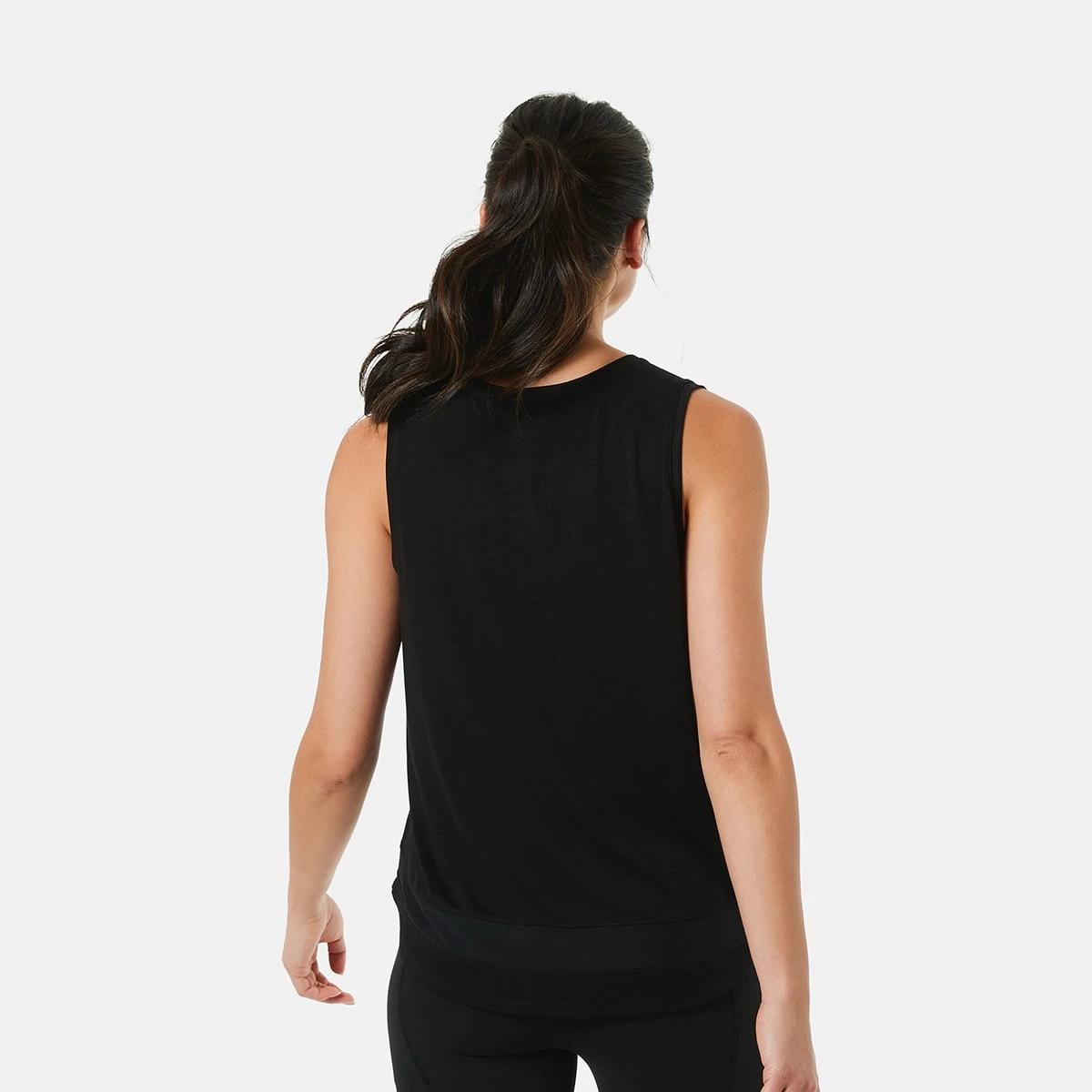 3 Active Womens Sleeveless Mesh Tank BLACK, 3 of 6