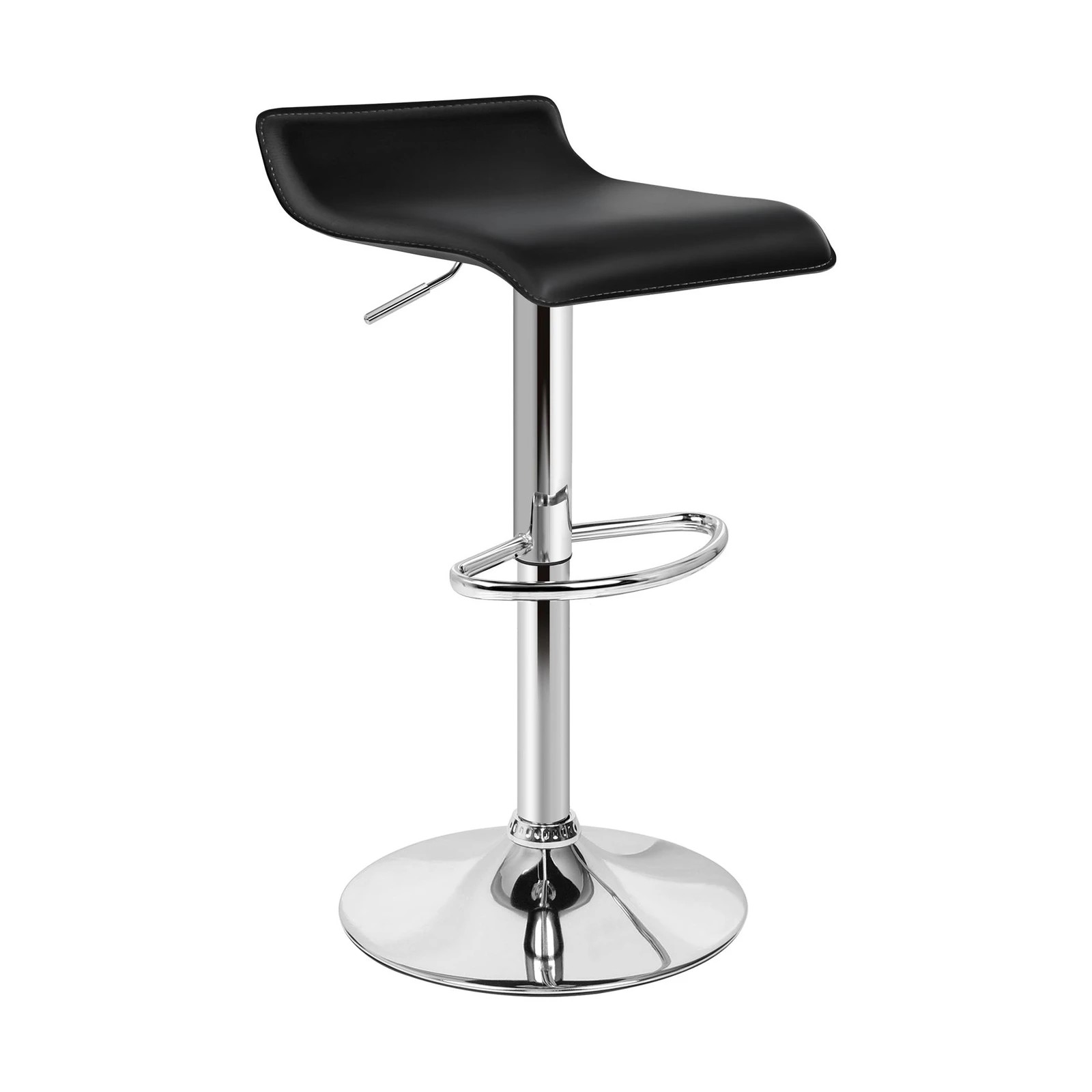 6 Alfordson 4x Bar Stools Saxton Kitchen Swivel Chair Leather Gas Lift - Black, 6 of 8