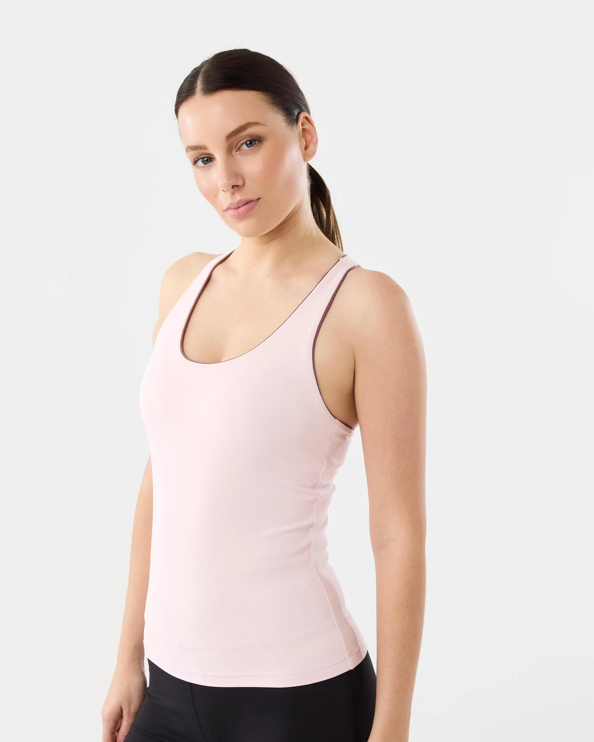 2 Active Womens Cloudform Piped Tank Aura Pink, 2 of 6