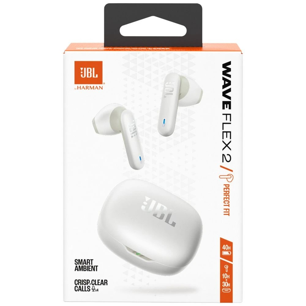 9 JBL Wave Flex 2 True Wireless Earbuds White, 9 of 10
