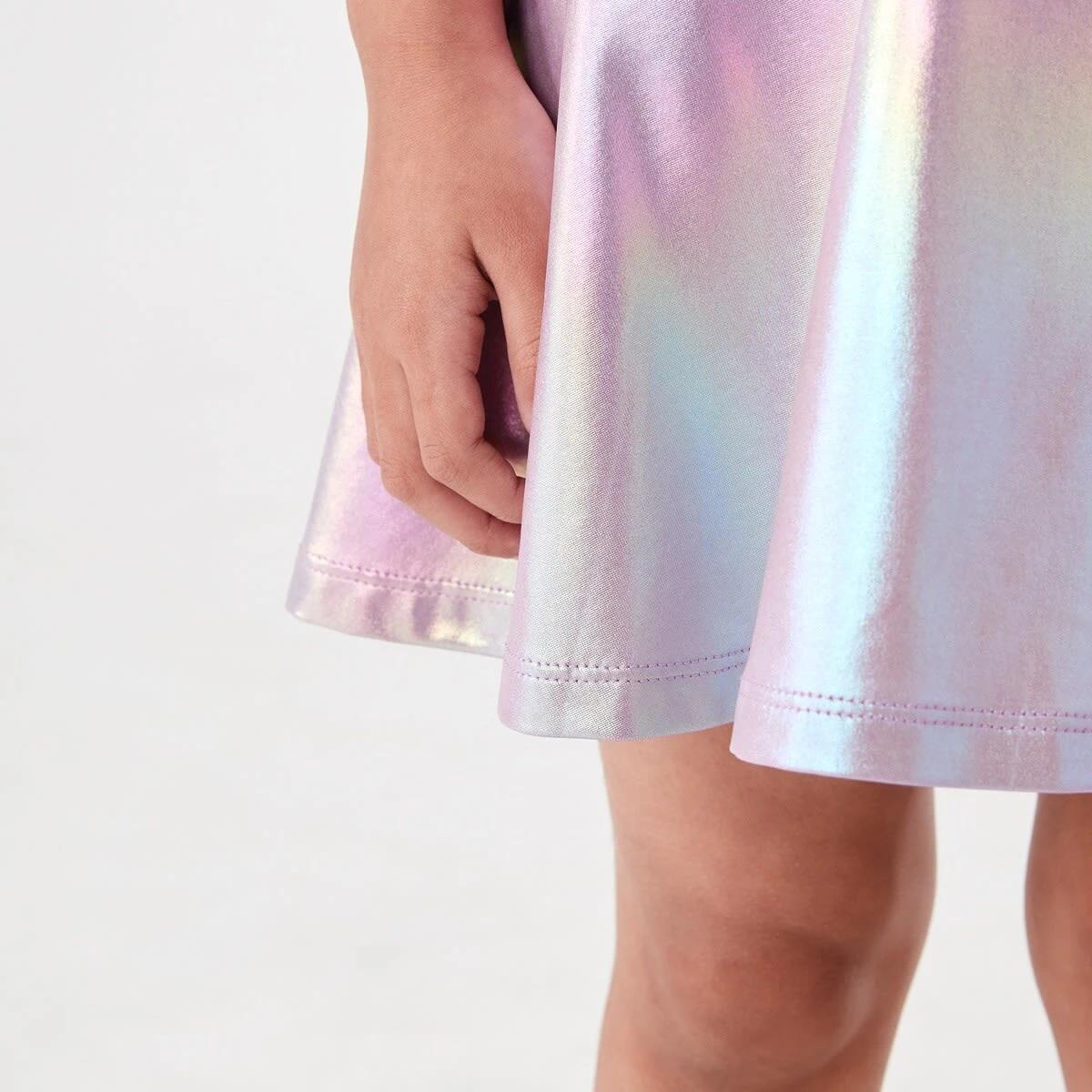 4 Metallic Skort PASTEL LILAC RAINBOW METALLIC, 4 of 6