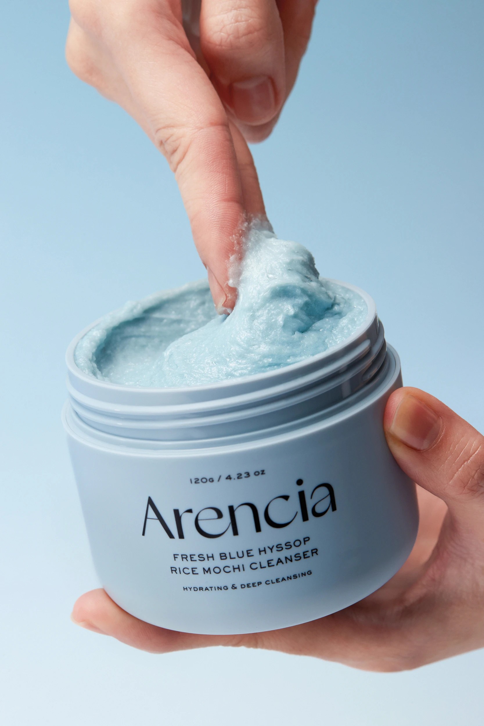 4 Arencia Fresh Blue Hyssop Rice Mochi Cleanser 120g, 4 of 4