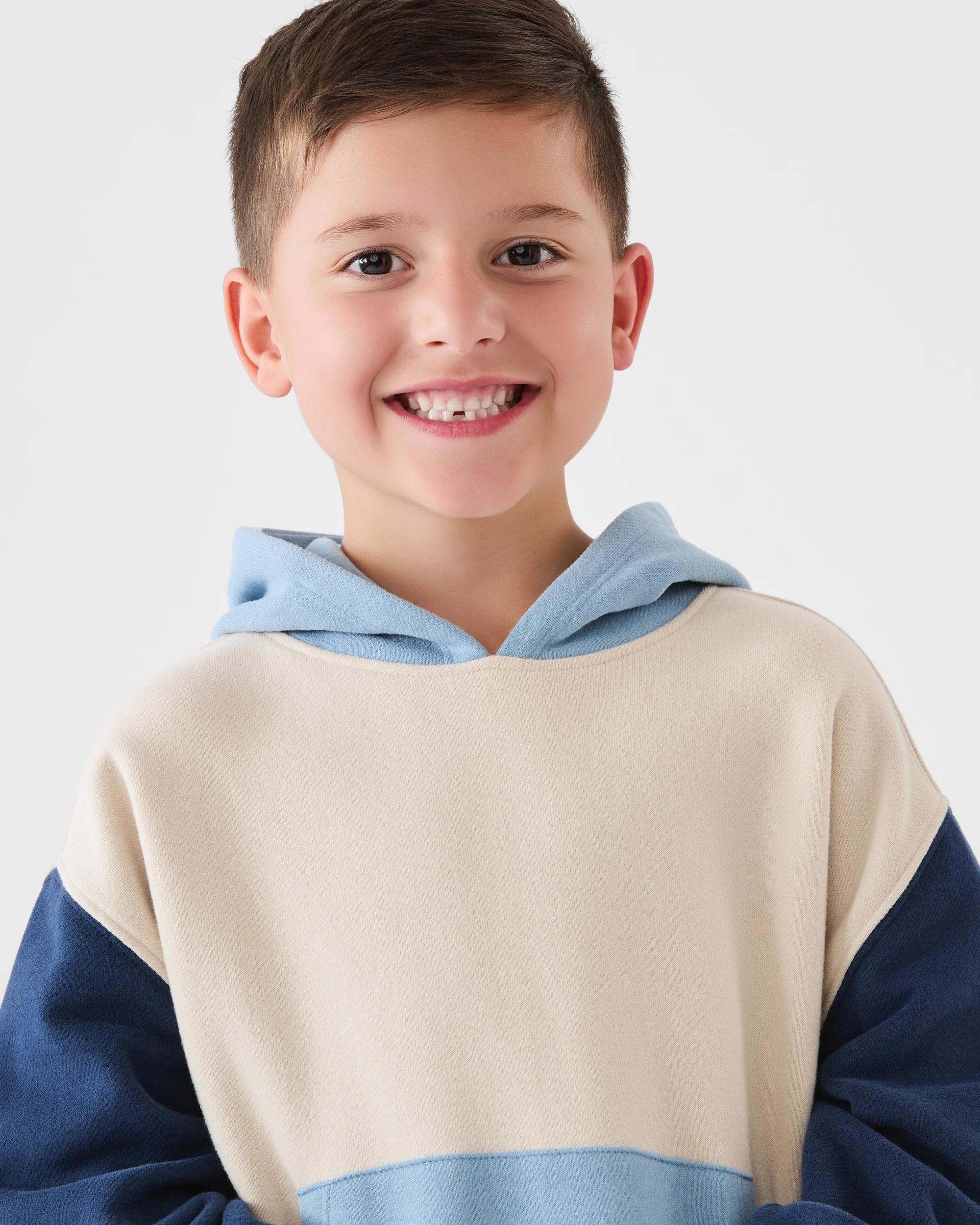 3 Colour Block Hoodie Pmc Chalk, 3 of 6