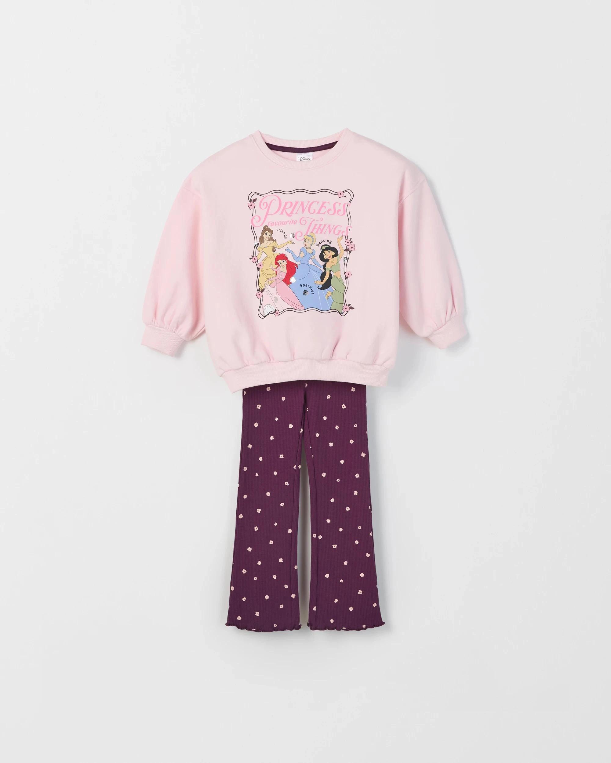 5 Disney Princess Australian Cotton Blend Jumper and Flare Pants Set PINK, 5 of 6