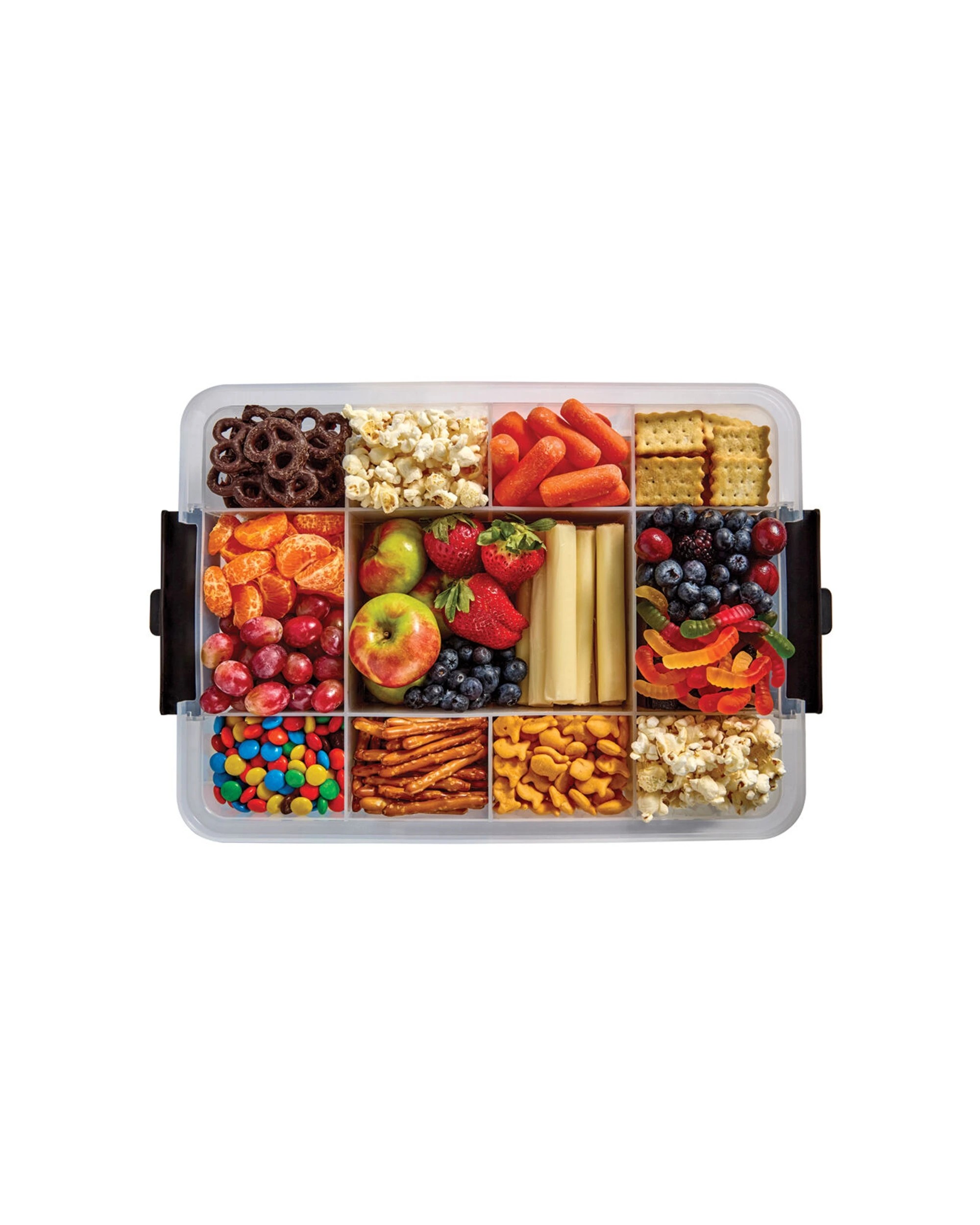 6 Farberware 2PK SnackleBox Bamboo Storage Board With 11-Compartment Food Storage Container - Clear, 6 of 8