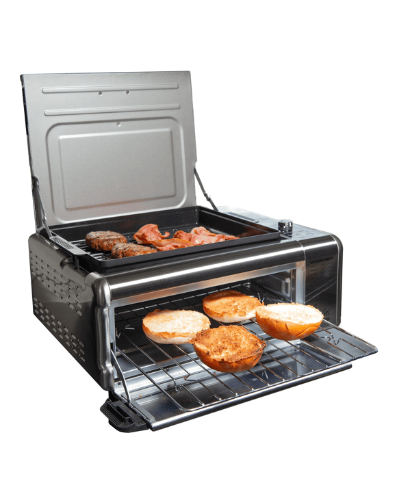Kitchen Couture Sensei 17L 9-in-1 Air Fryer Oven & Grill + Bonus Pizza Stone - Silver