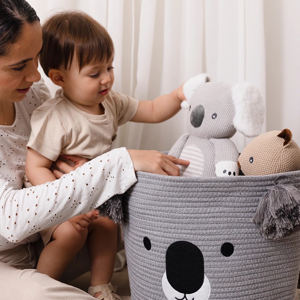 5 Living Textiles Character Koala Cotton Rope Storage Hamper – Assorted, 5 of 5