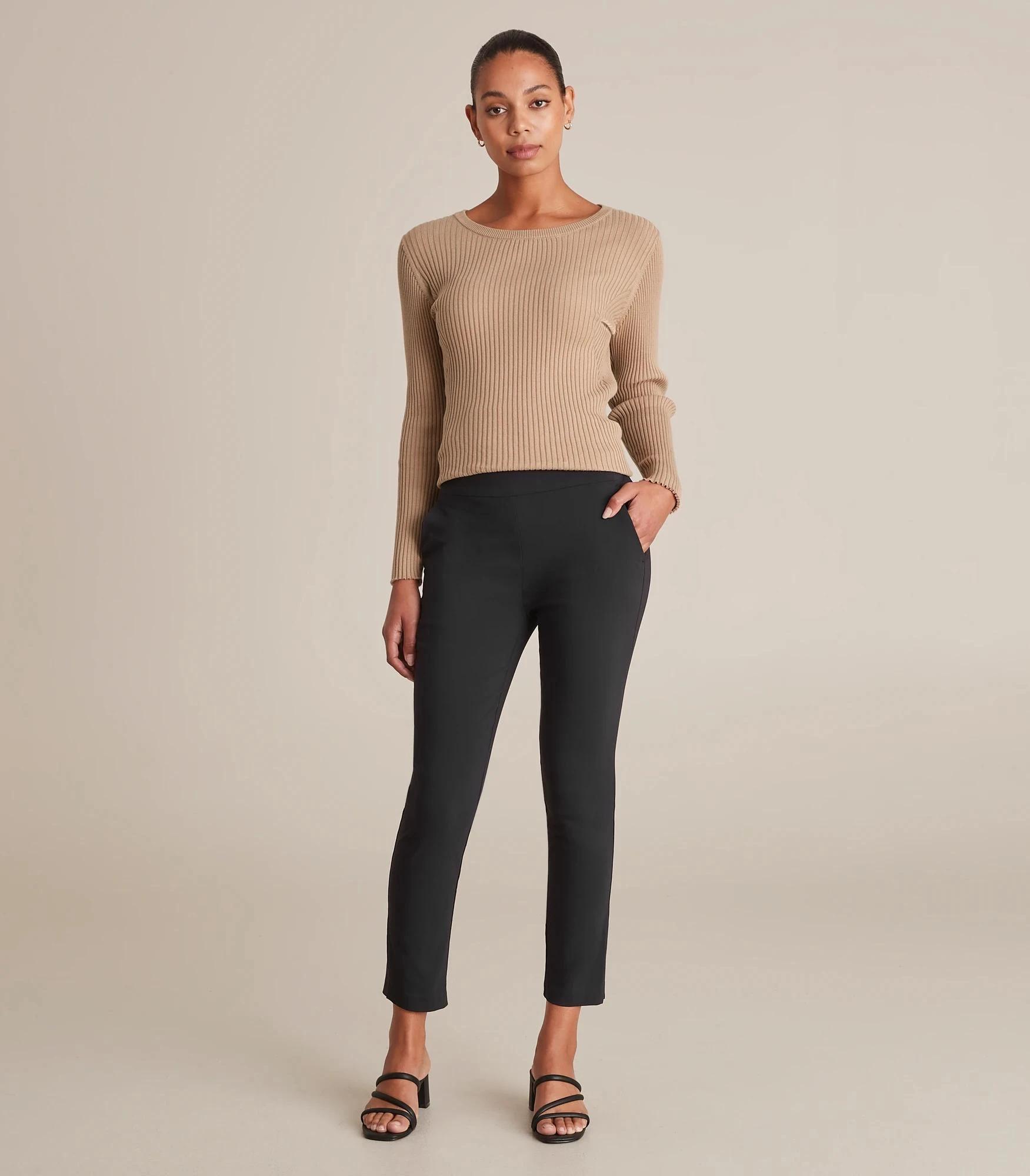 9 Preview Carrie Ankle Length Bengaline Cigar Pants BLACK, 9 of 10