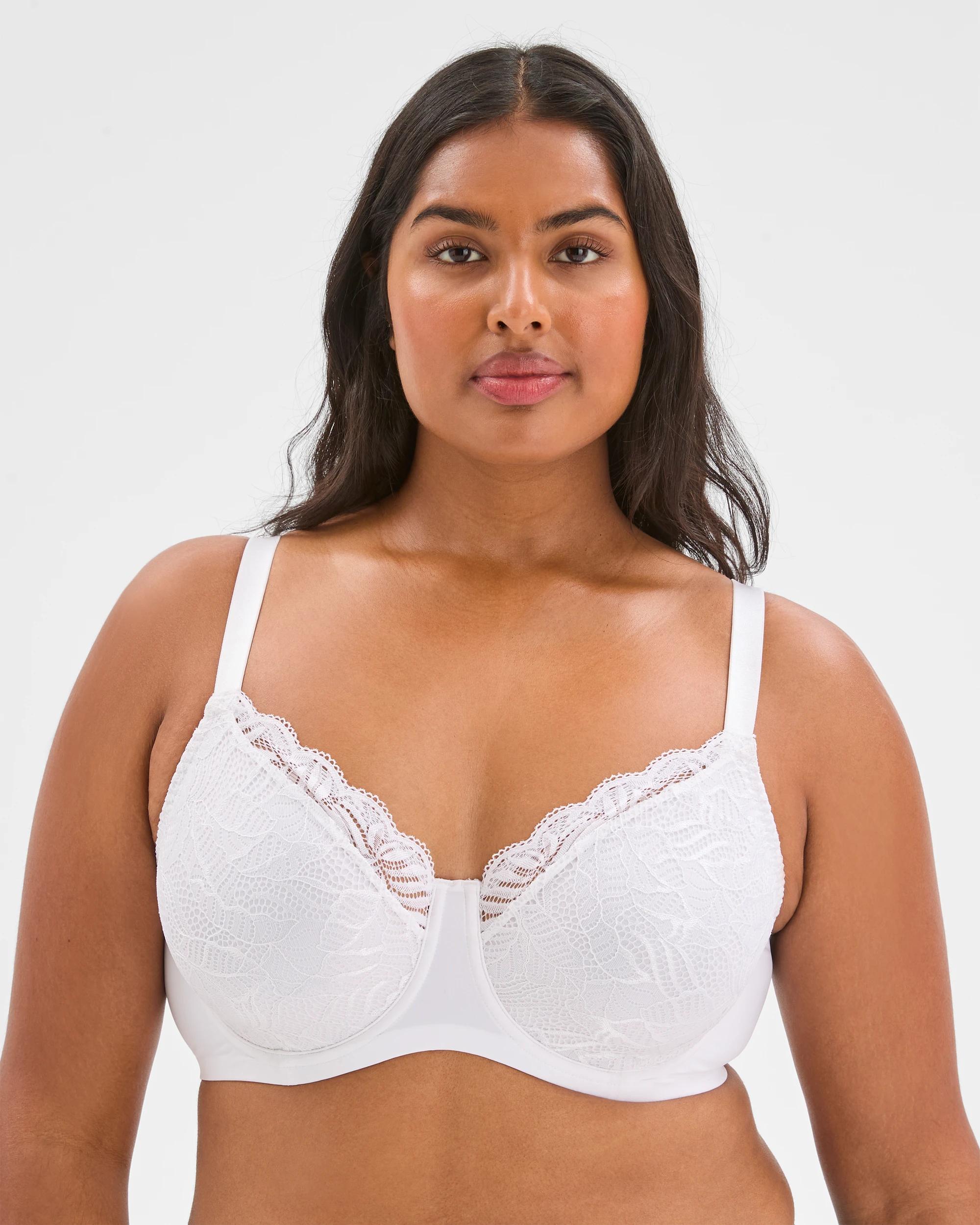 1 Target Woman Jenna Minimiser Lace Underwire Bra WHITE, 1 of 4