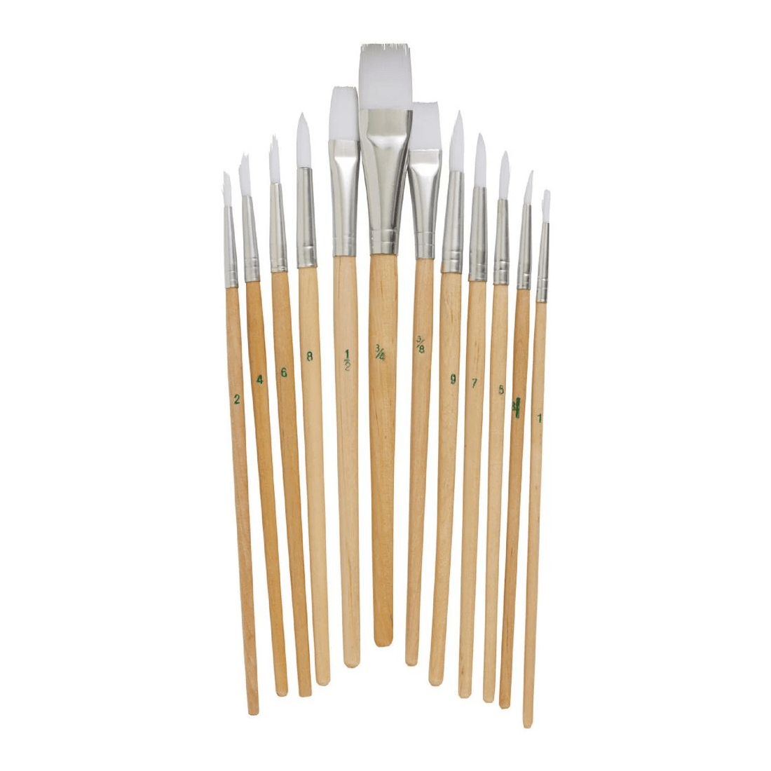 1 Royal & Langnickel Round/Flat Paintbrush Set 12 Pieces, 1 of 3