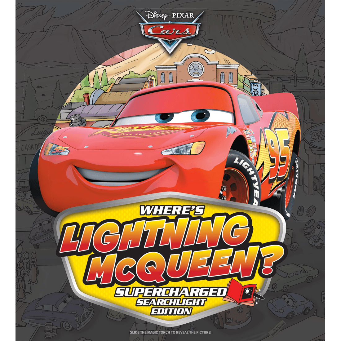 2 Disney Pixar Cars Where's Lightning Mcqueen? Supercharged Searchlight Edition - Book, 2 of 2