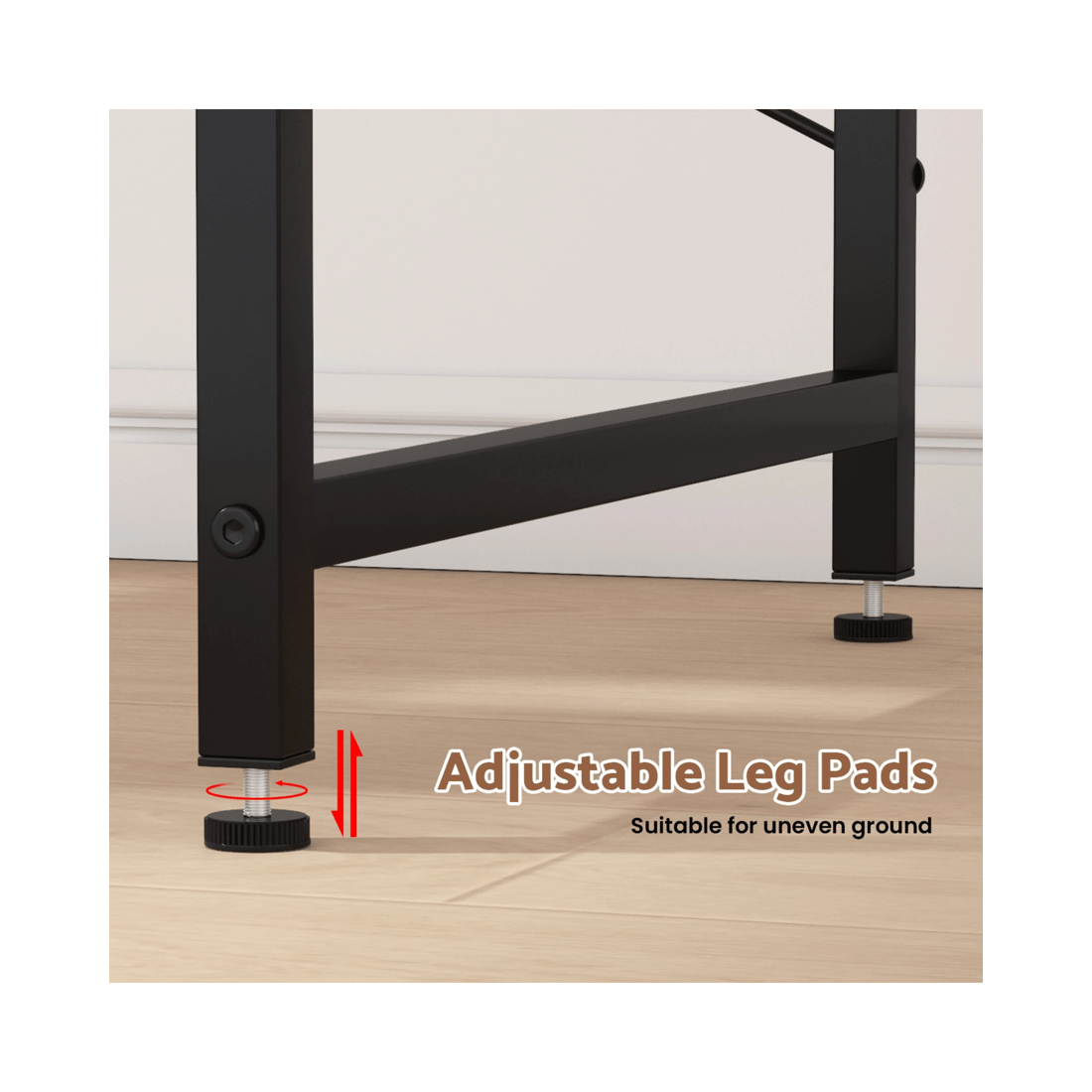 7 Advwin 120cm L Shaped Computer Desk With Reversible Storage Shelves Corner Desk  Walnut, 7 of 9