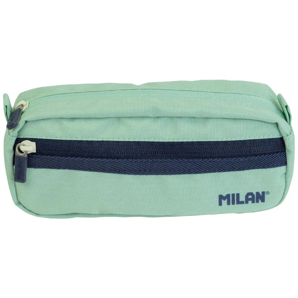 1 Milan Double Zip Pencil Case Mint, 1 of 3