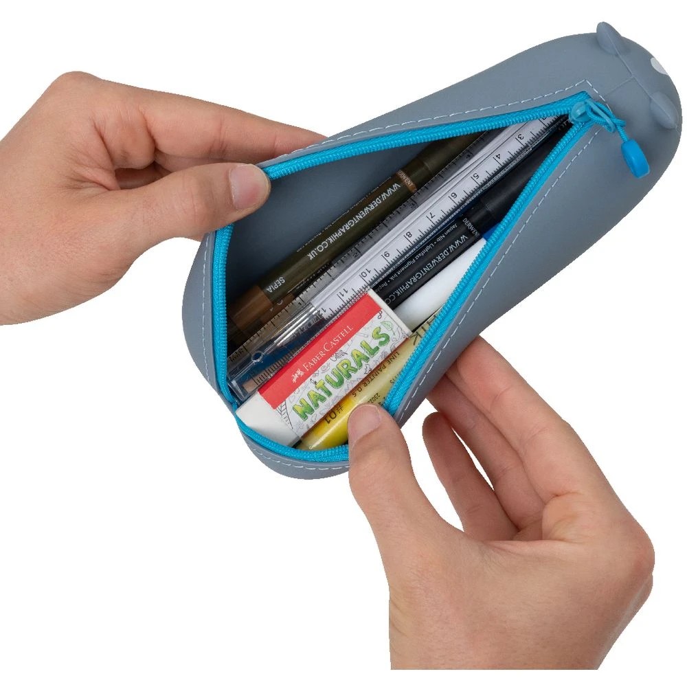 2 PuniLabo Lying Down Pencil Case Grey Cat, 2 of 10