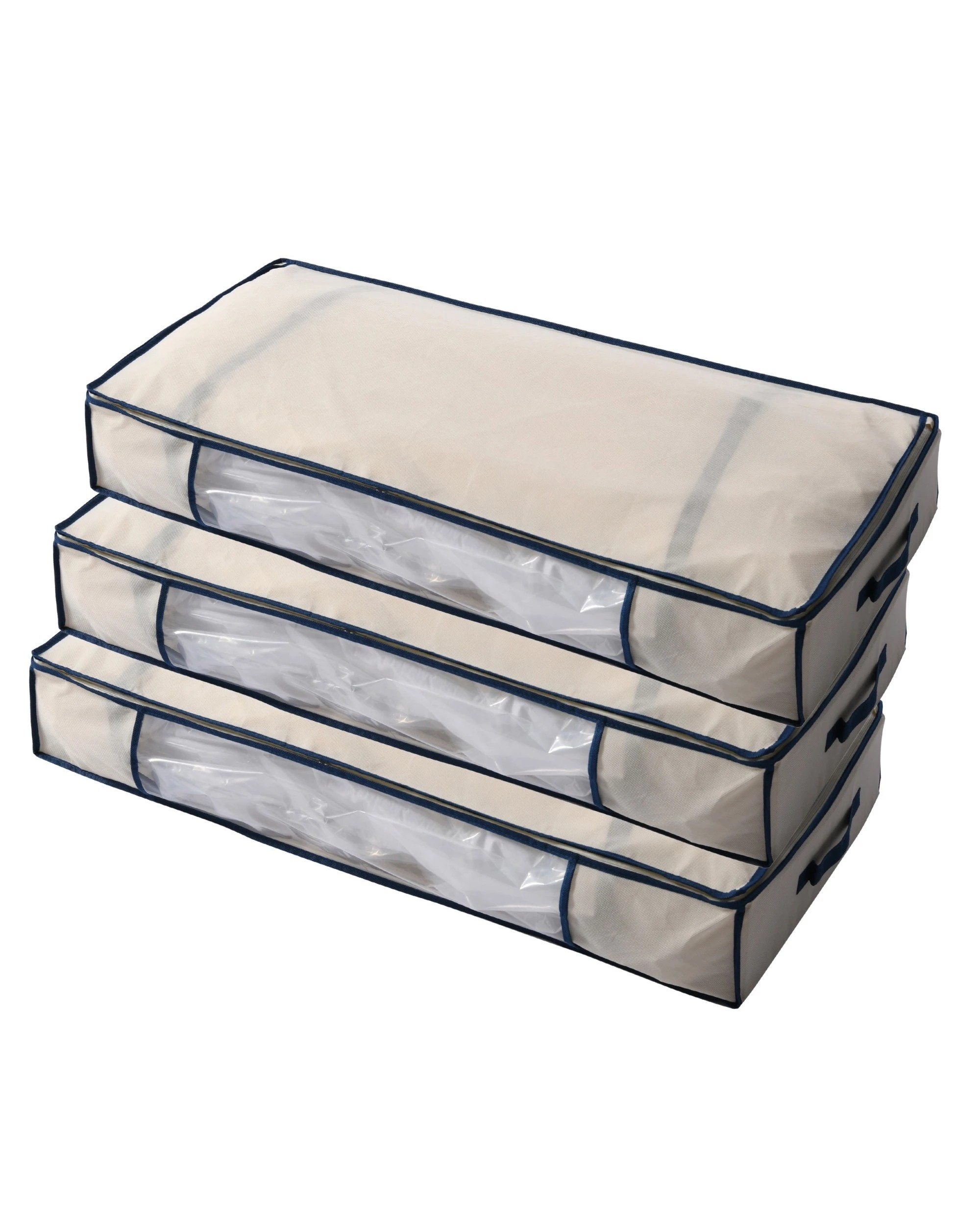 1 Takara Vacuum Storage Bag Jumbo 3 Pack 95x45x15cm - Opaque and Beige, 1 of 8