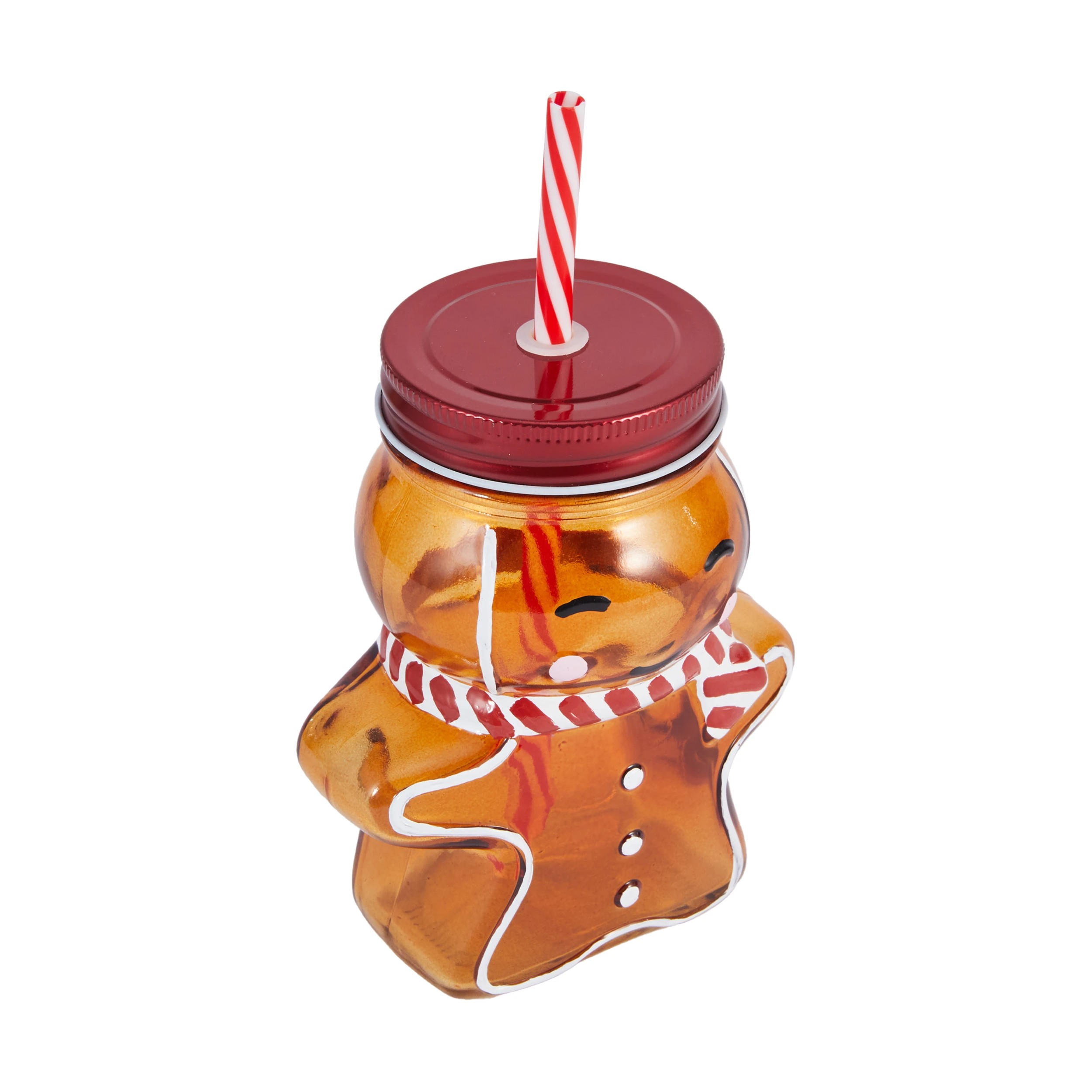 2 Gingerbread Drink Jar & Straw, 2 of 7