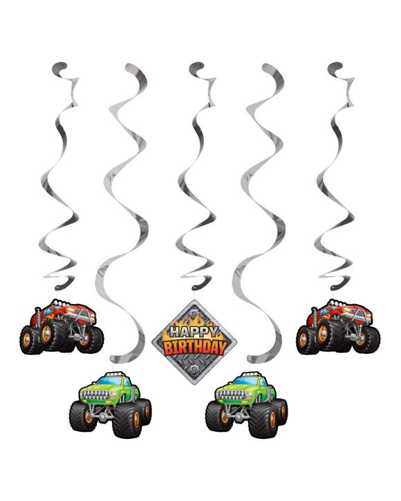 Creative Converting Monster Truck Rally Hanging Decorations     
.