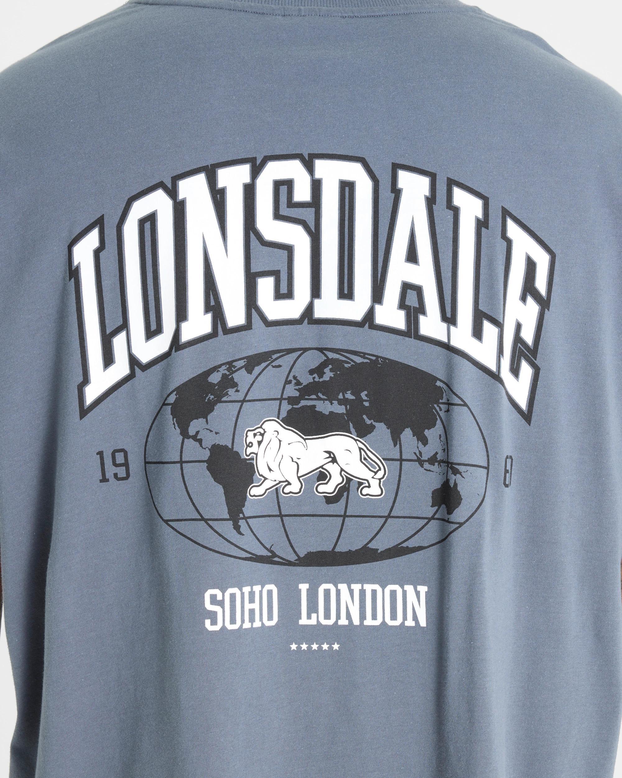 3 Lonsdale London Varsity Active Plus Short Sleeve T-shirt BLUE, 3 of 5