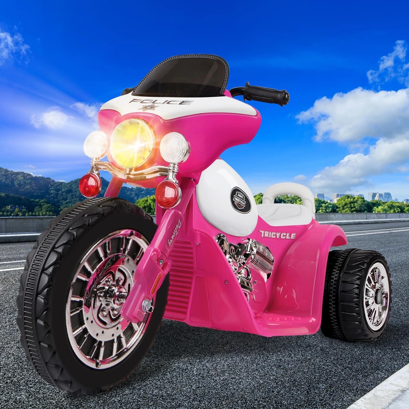 2 Alfordson Kids Ride On Car Electric Motorcycle 25W Motor Harley-Inspired - Pink, 2 of 7
