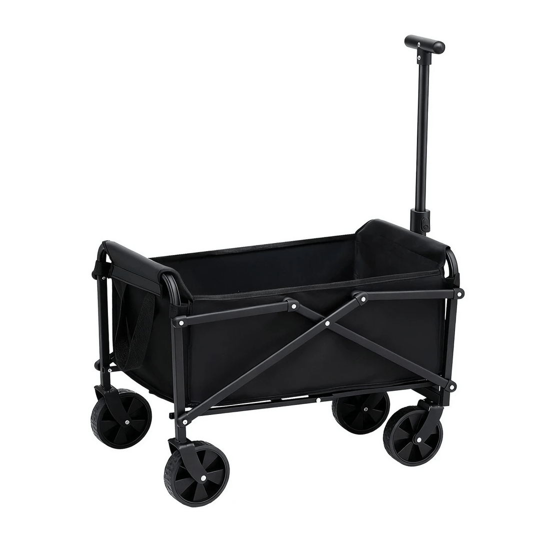 1 Gardeon Garden Cart Folding Trolley Camping Wagon Barrow Outdoor Beach - Black, 1 of 2