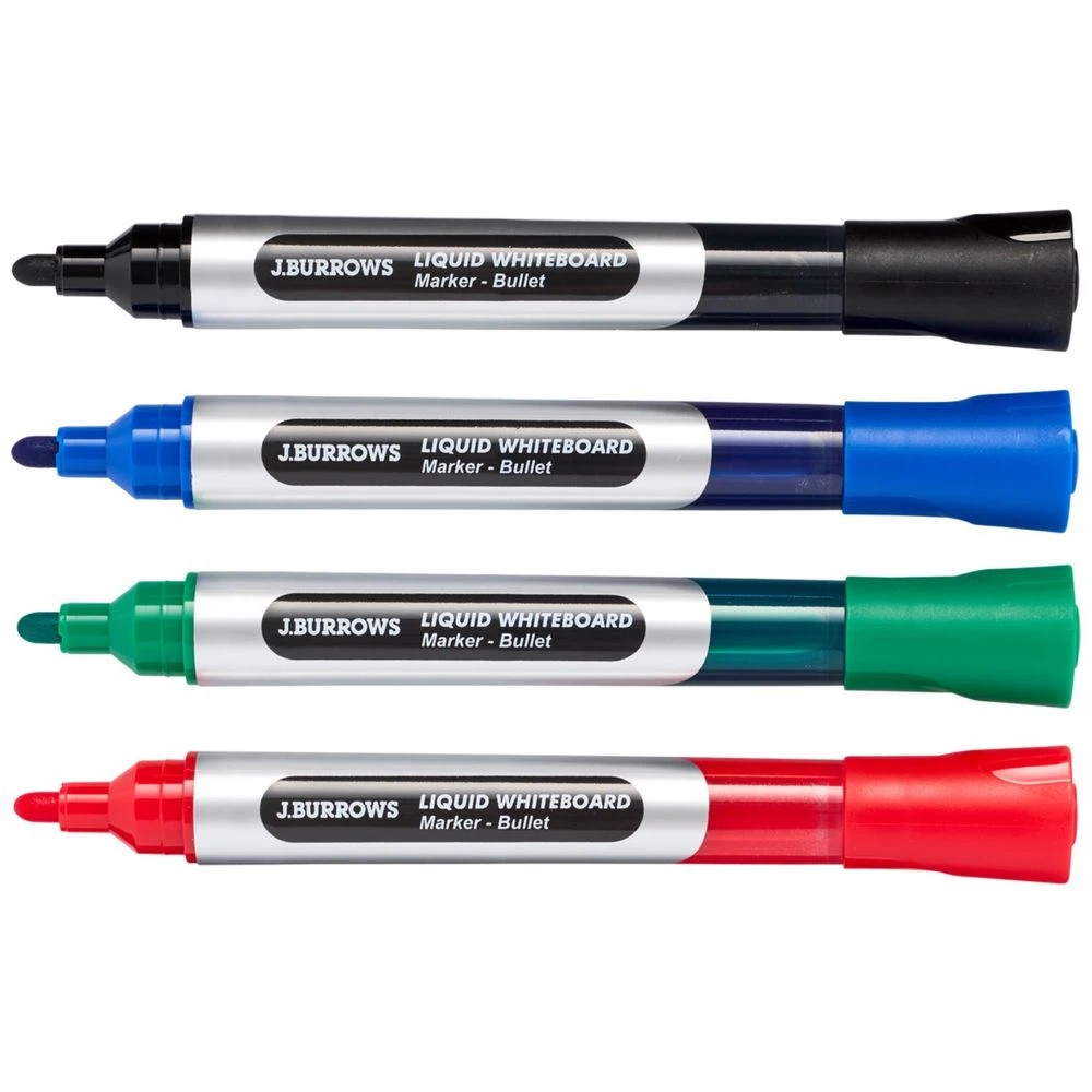 2 J.Burrows Liquid Dry Ease Marker 2mm Assorted 4 Pack, 2 of 2