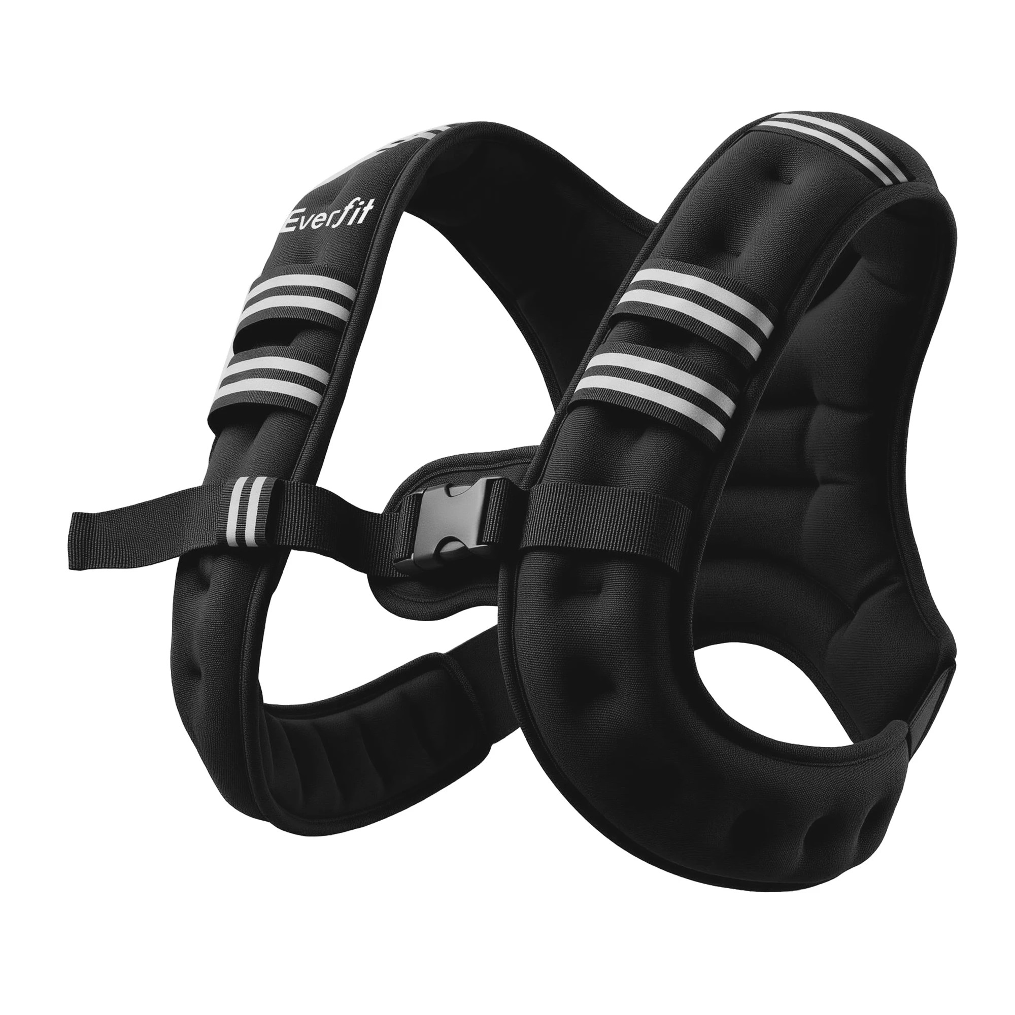 3 Everfit 10kg Weighted Vest Men Women, Reflective Running Vest with Armband Pouch - Black, 3 of 8