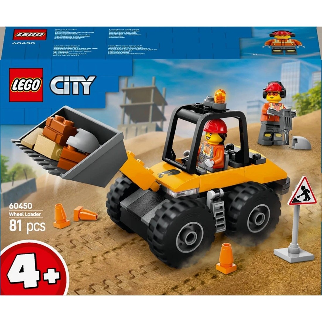 1 LEGO City Yellow Construction Wheel Loader 60450, 1 of 10