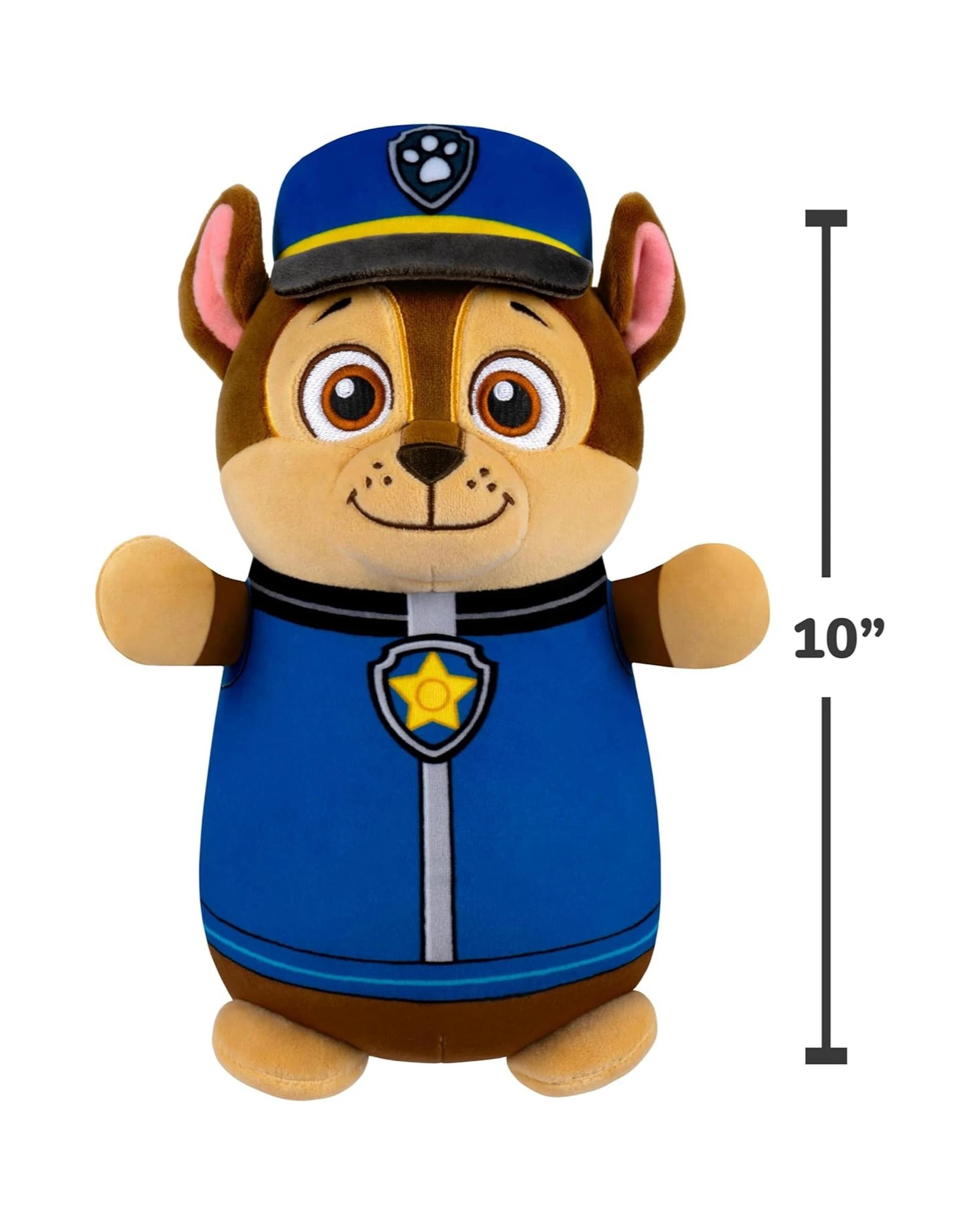 4 Squishmallows HugMees Paw Patrol Chase 10 inch Plush, 4 of 5