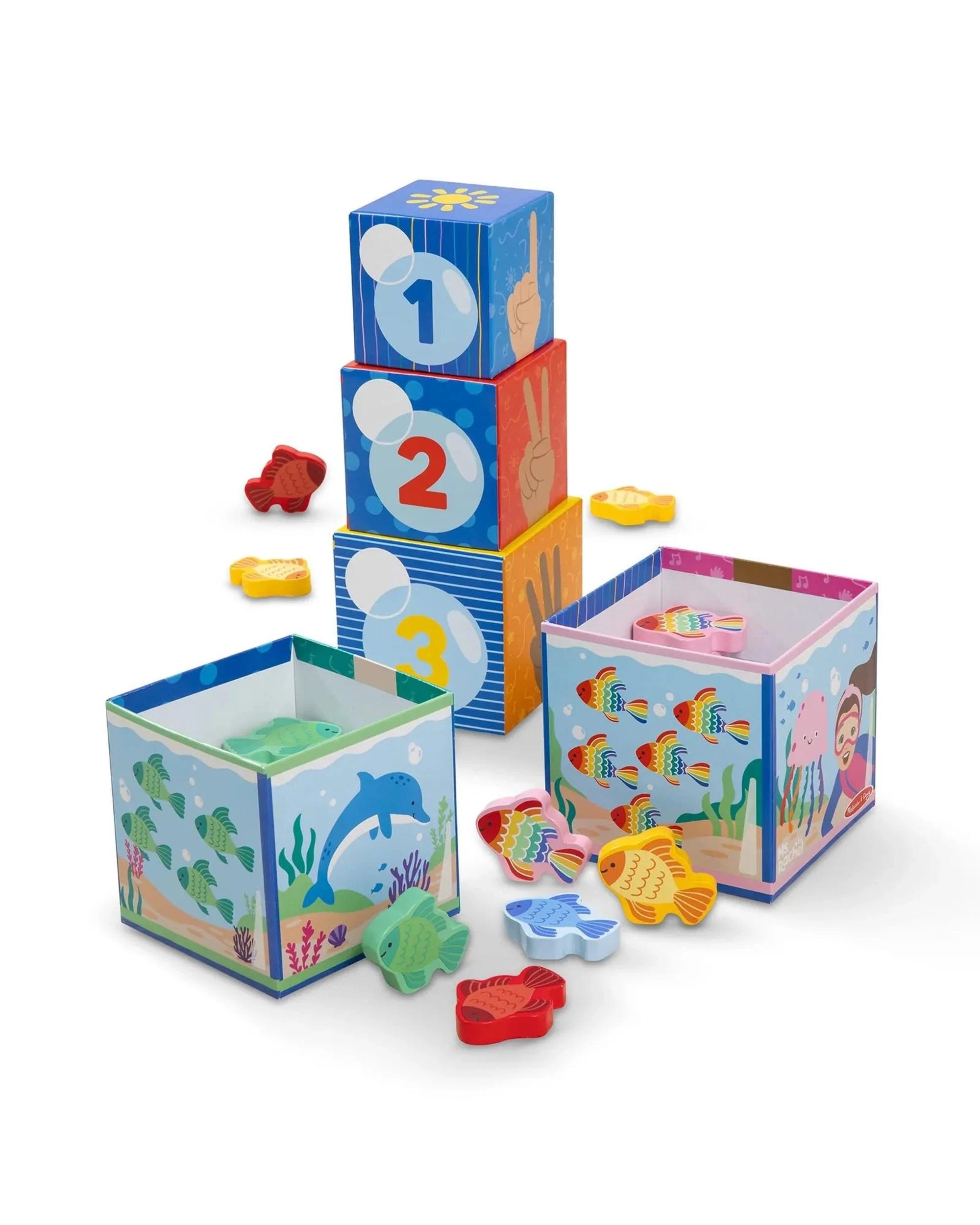 2 Melissa and Doug Ms Rachel Sort and Count Nesting Blocks, 2 of 9