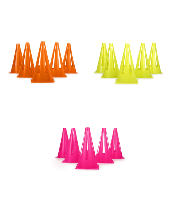 6 Pack Training Cones - Assorted