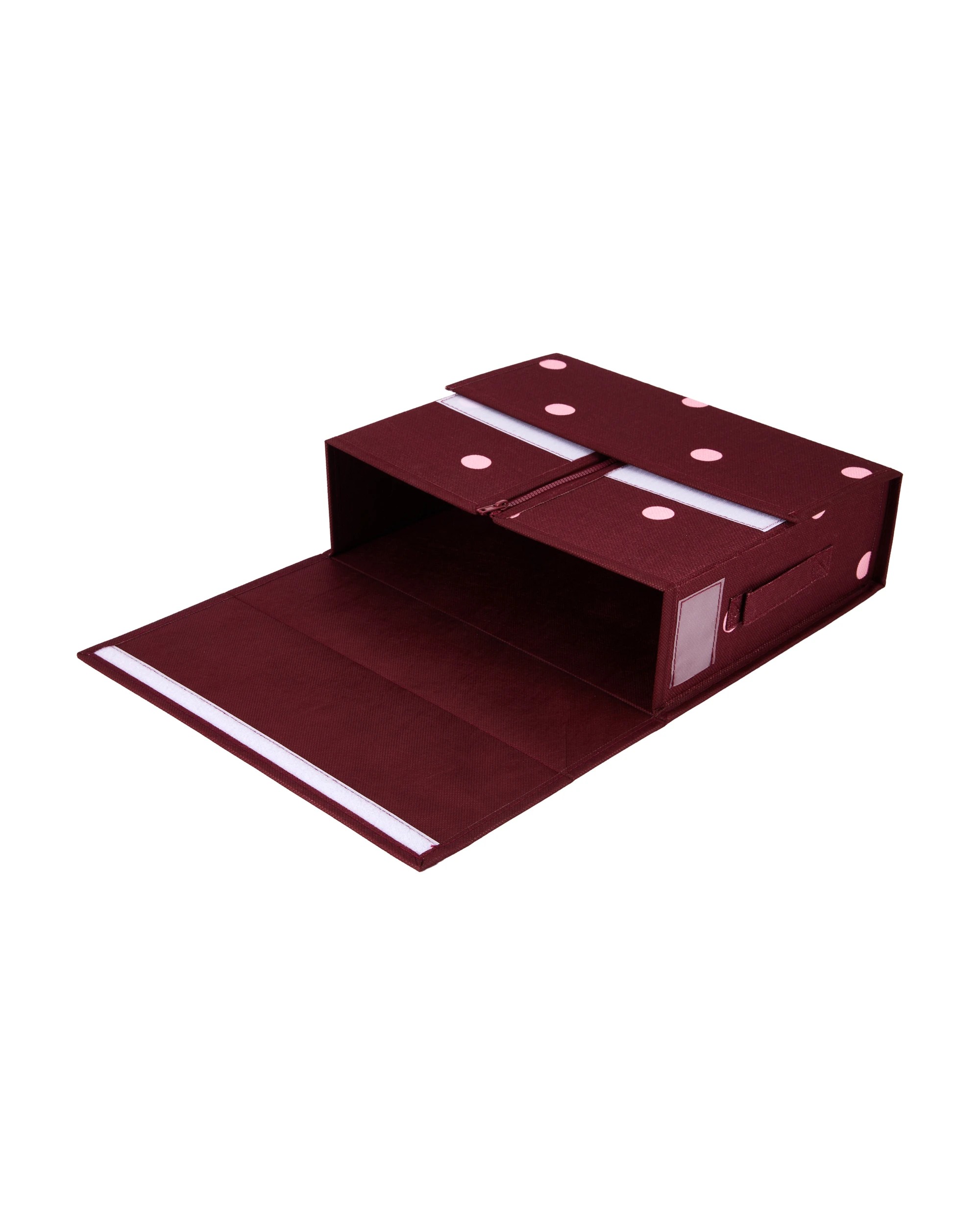 6 Linen Look Bed Box - Polka Dot, 6 of 10