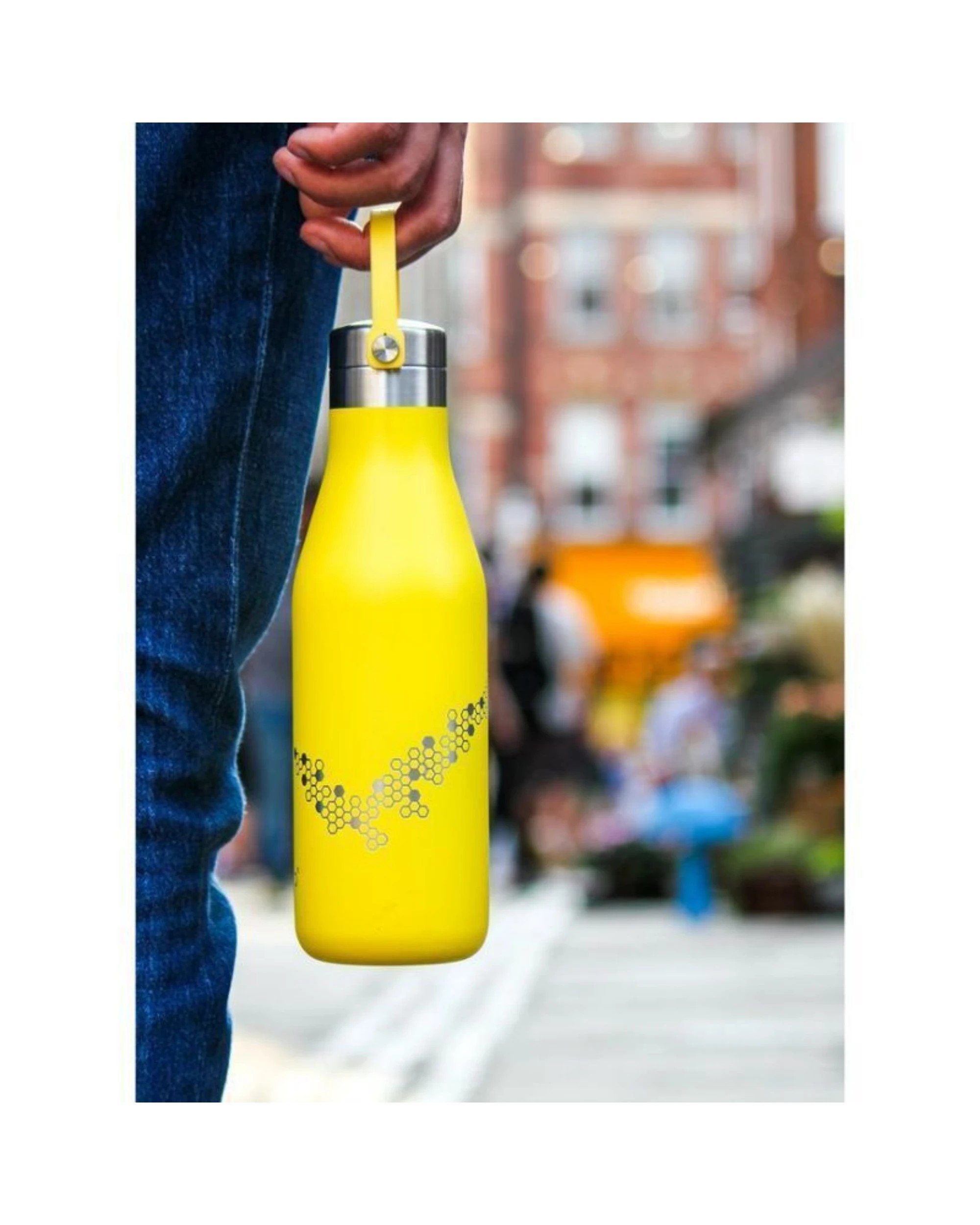 4 O'Helo Bottle With Etched Bees 500ml - Yellow, 4 of 4