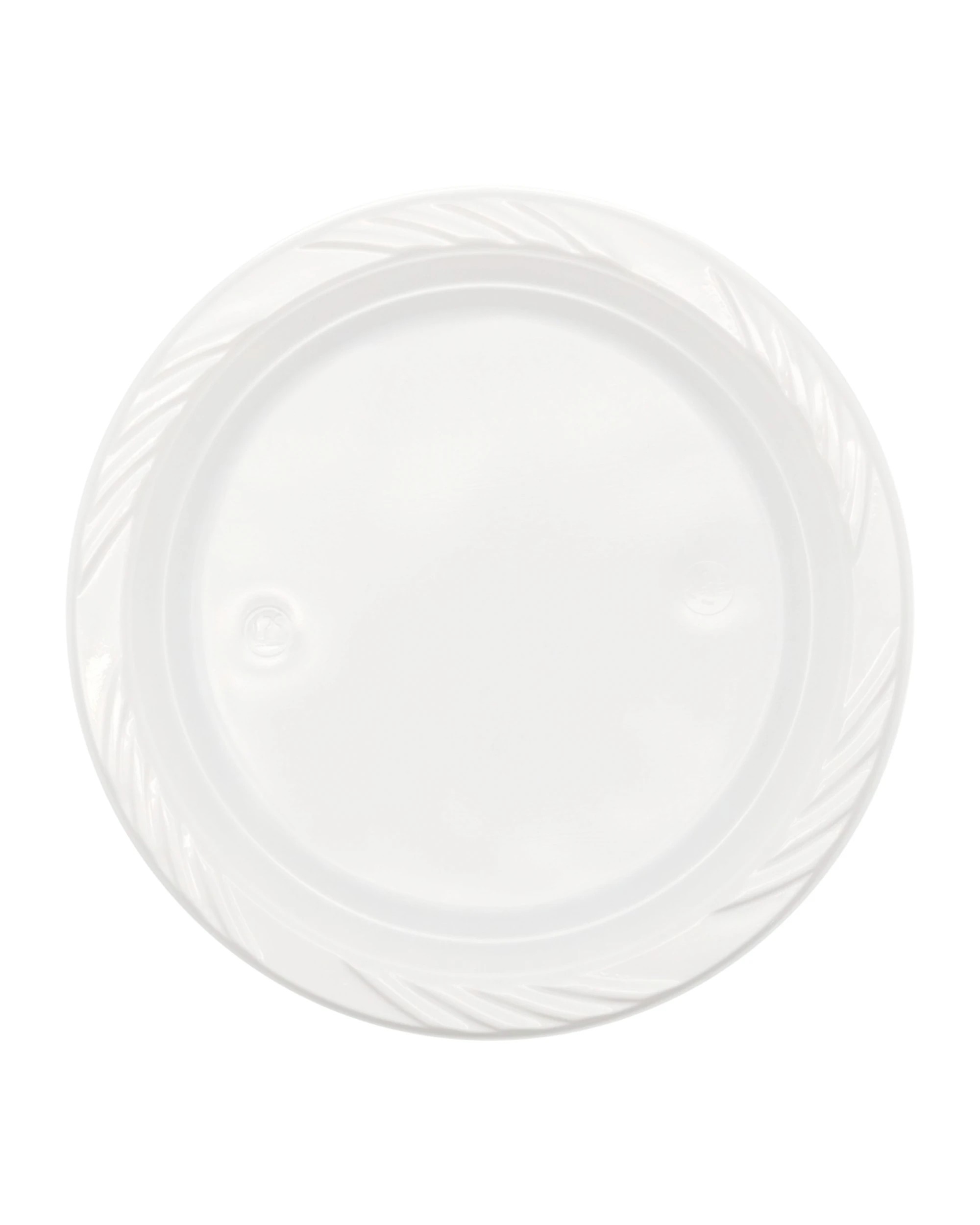 1 Partyware Everyday Living Reusable Plastic Dessert Plates Bulk Pack of 50 - White, 1 of 3
