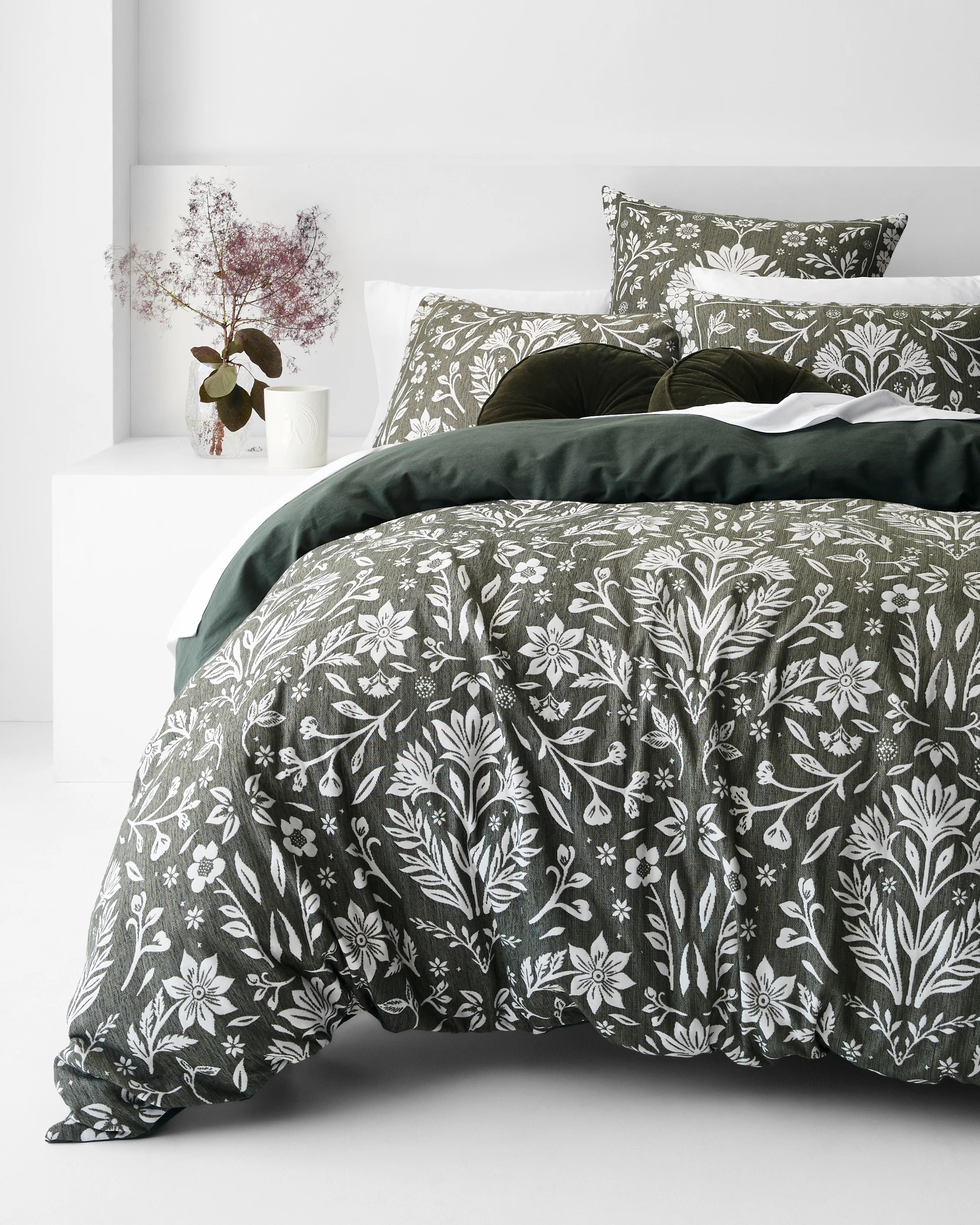 1 Target Dixie Boho Chenille Quilt Cover Set - Queen Bed - Green, 1 of 10