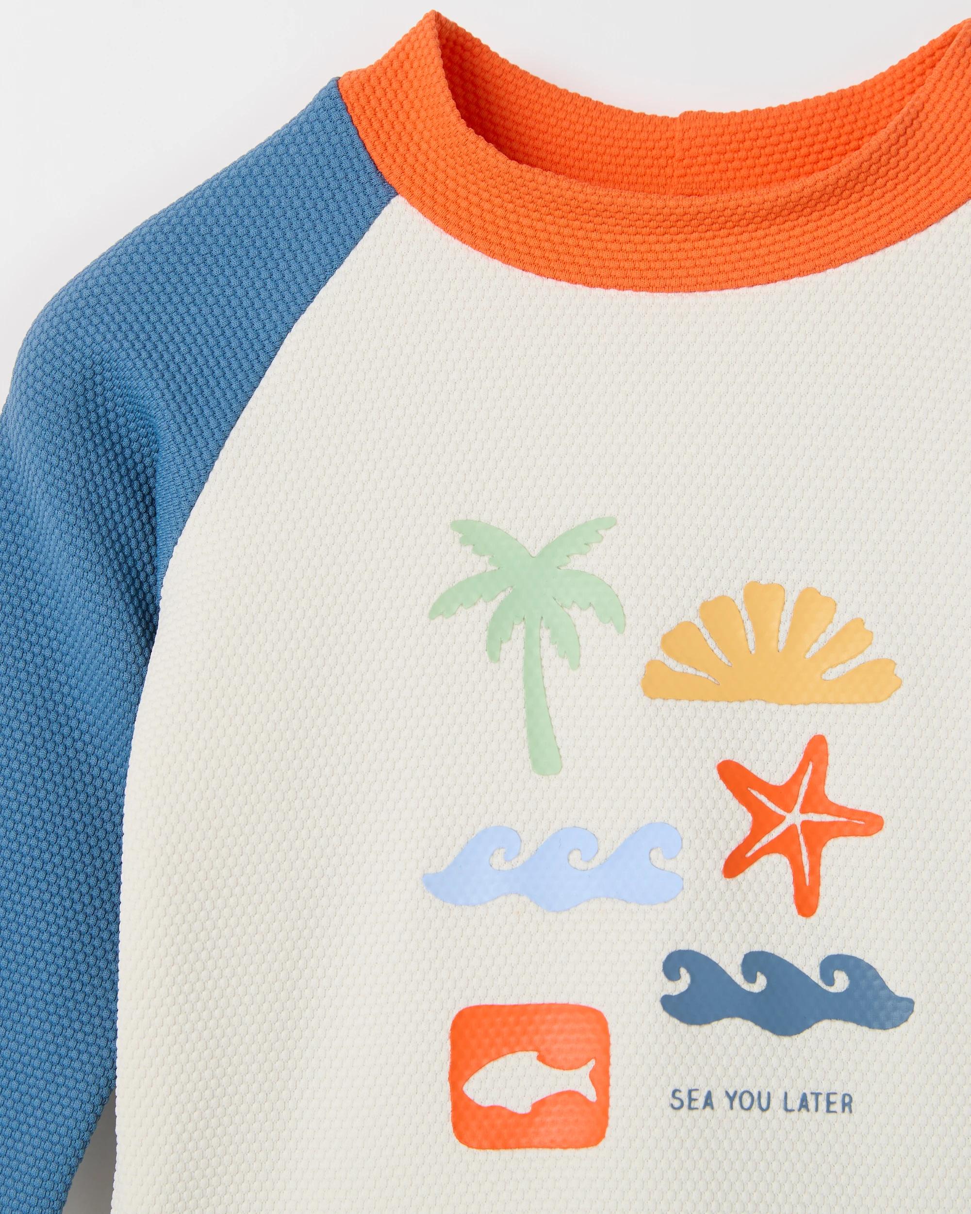 2 Target Baby Raglan Rash Vest & Nappy Cover 2 Piece Swim Set SEA YOU LATER, 2 of 2