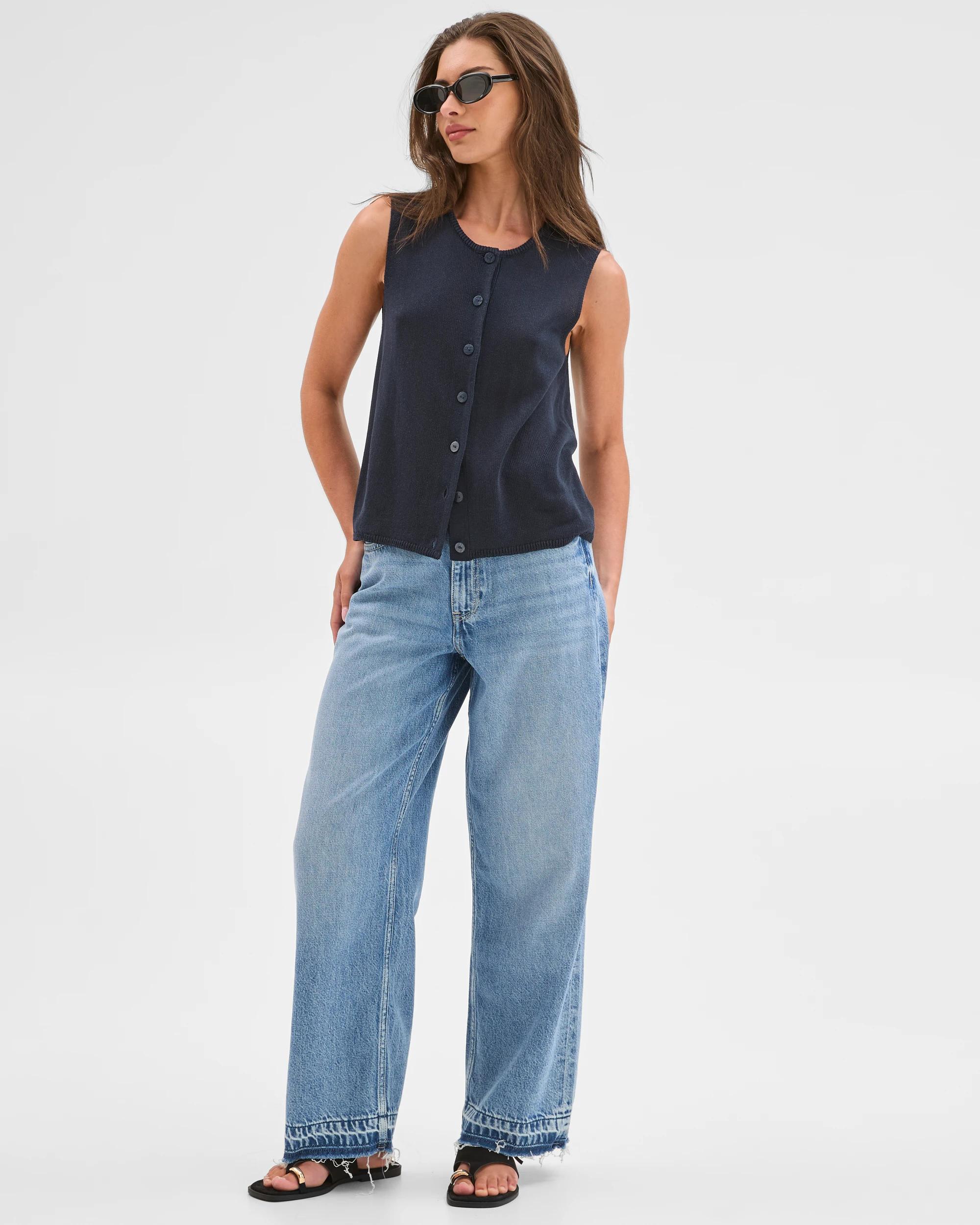 2 Target Petites Petites Imogen Loose Fit Denim Jeans BLUE, 2 of 6