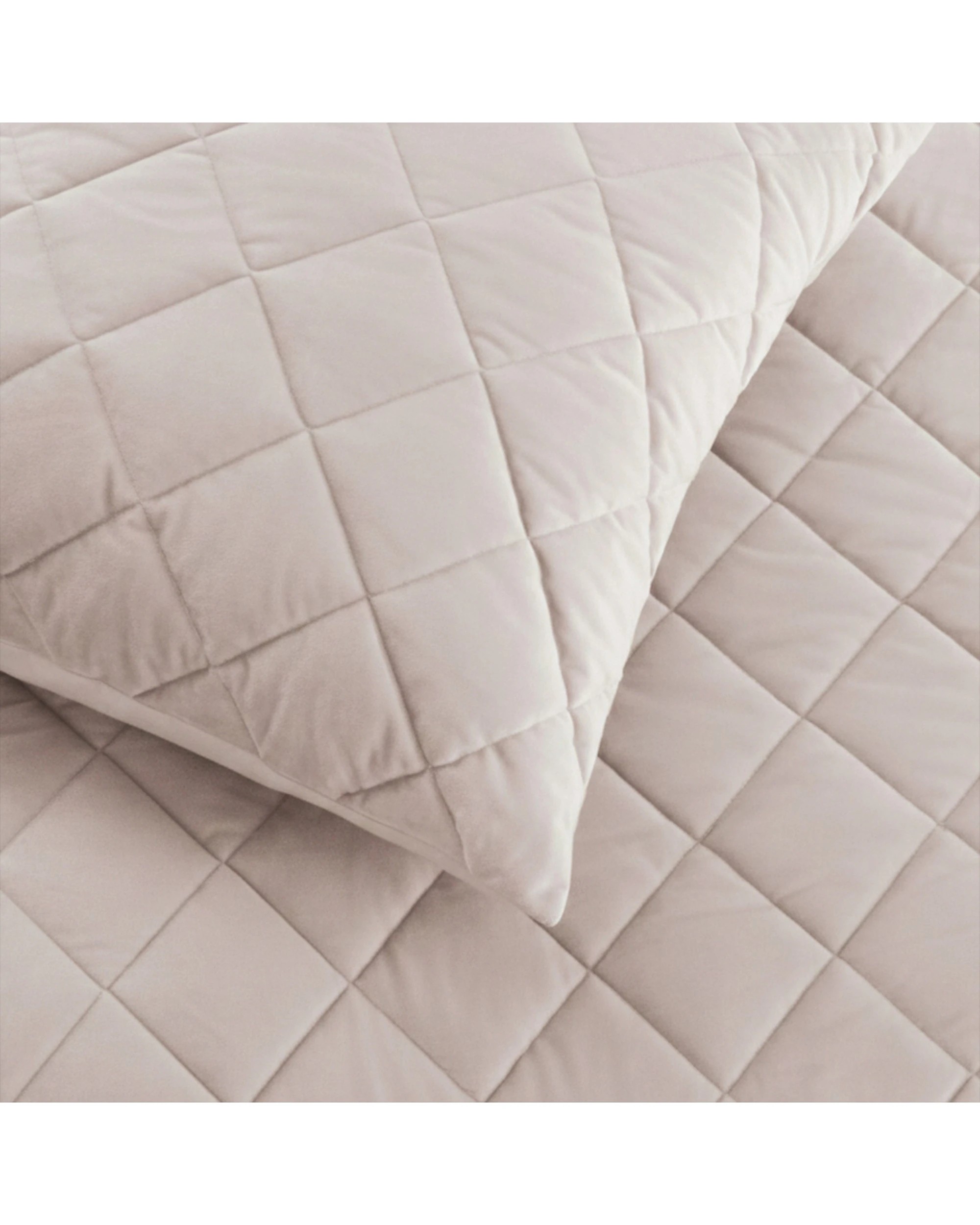 4 Dreamaker Haven Quilted Quilt Cover Set - Queen Bed - Stone, 4 of 9