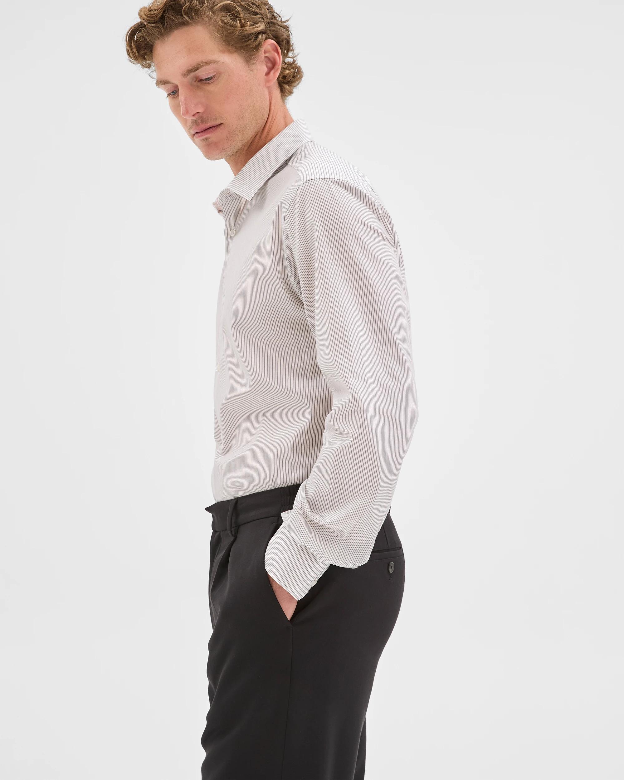 4 Preview Australian Cotton Business Shirt BROWN STONE, 4 of 7