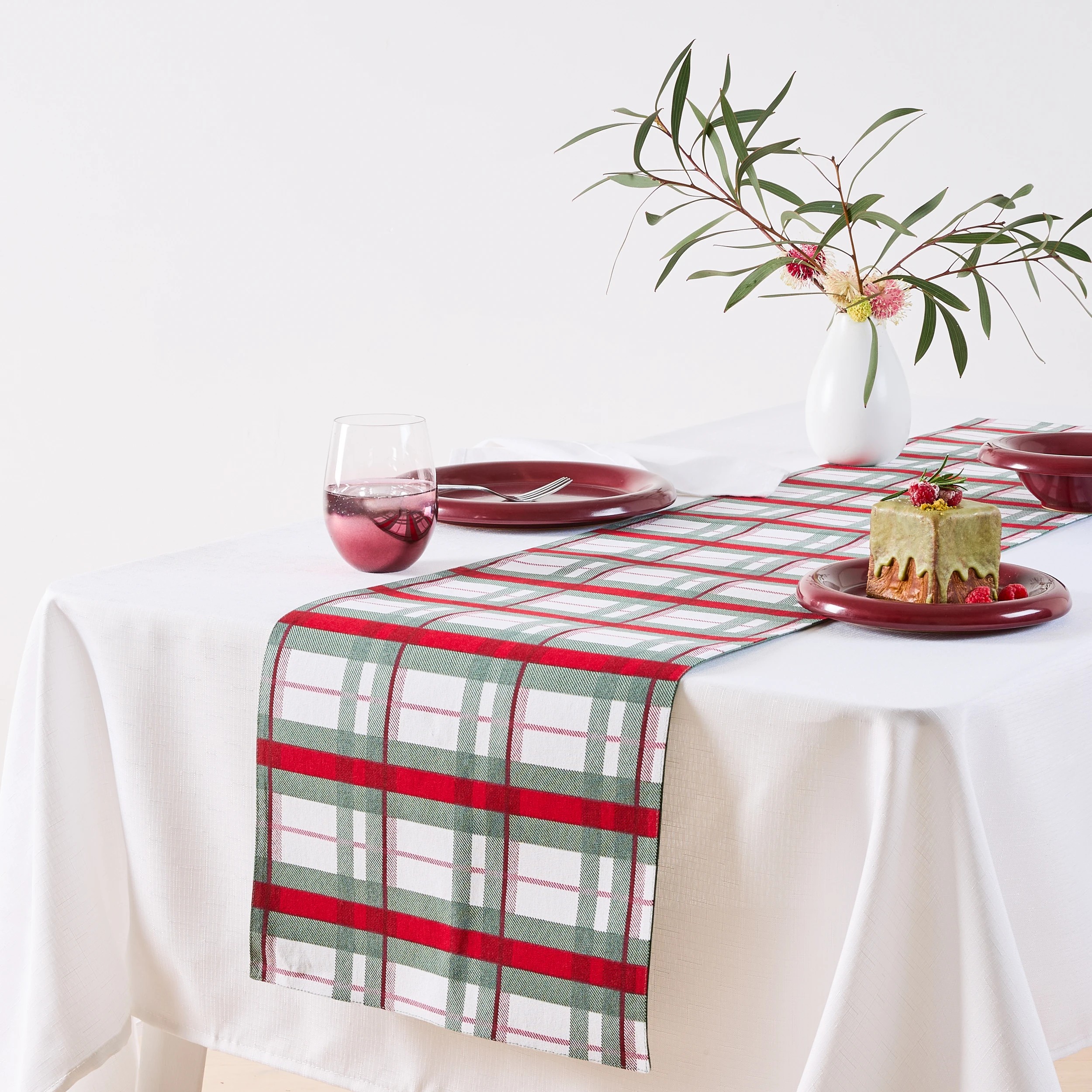 1 Plaid Table Runner, 1 of 8