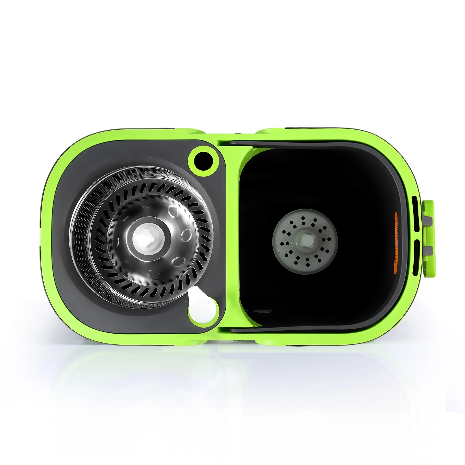 2 Dr FUSSY 360 Degree Spin Floor Mop Bucket System with 4 Extra Microfiber Heads, 2 of 8