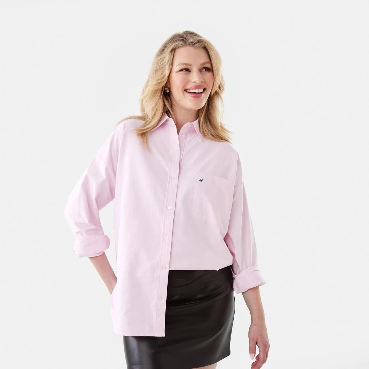 1 Long Sleeve Oxford Shirt LUNA PINK, 1 of 9