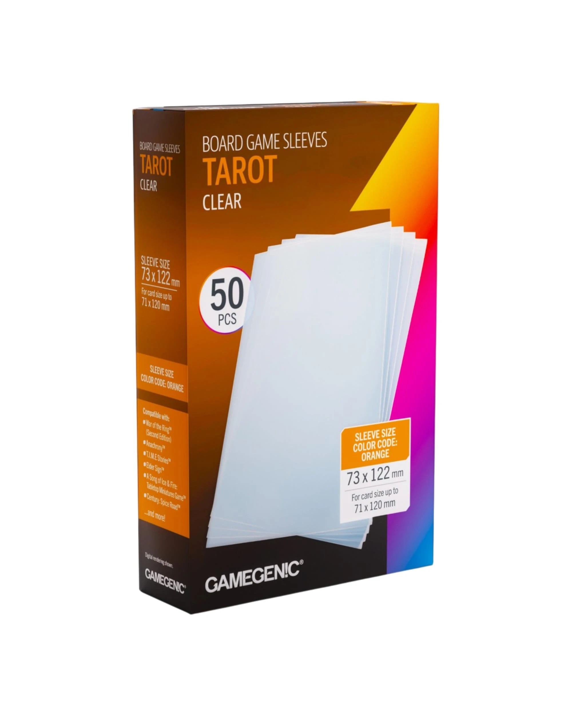 6 Gamegenic Tarot Clear Board Game Sleeves, 6 of 6