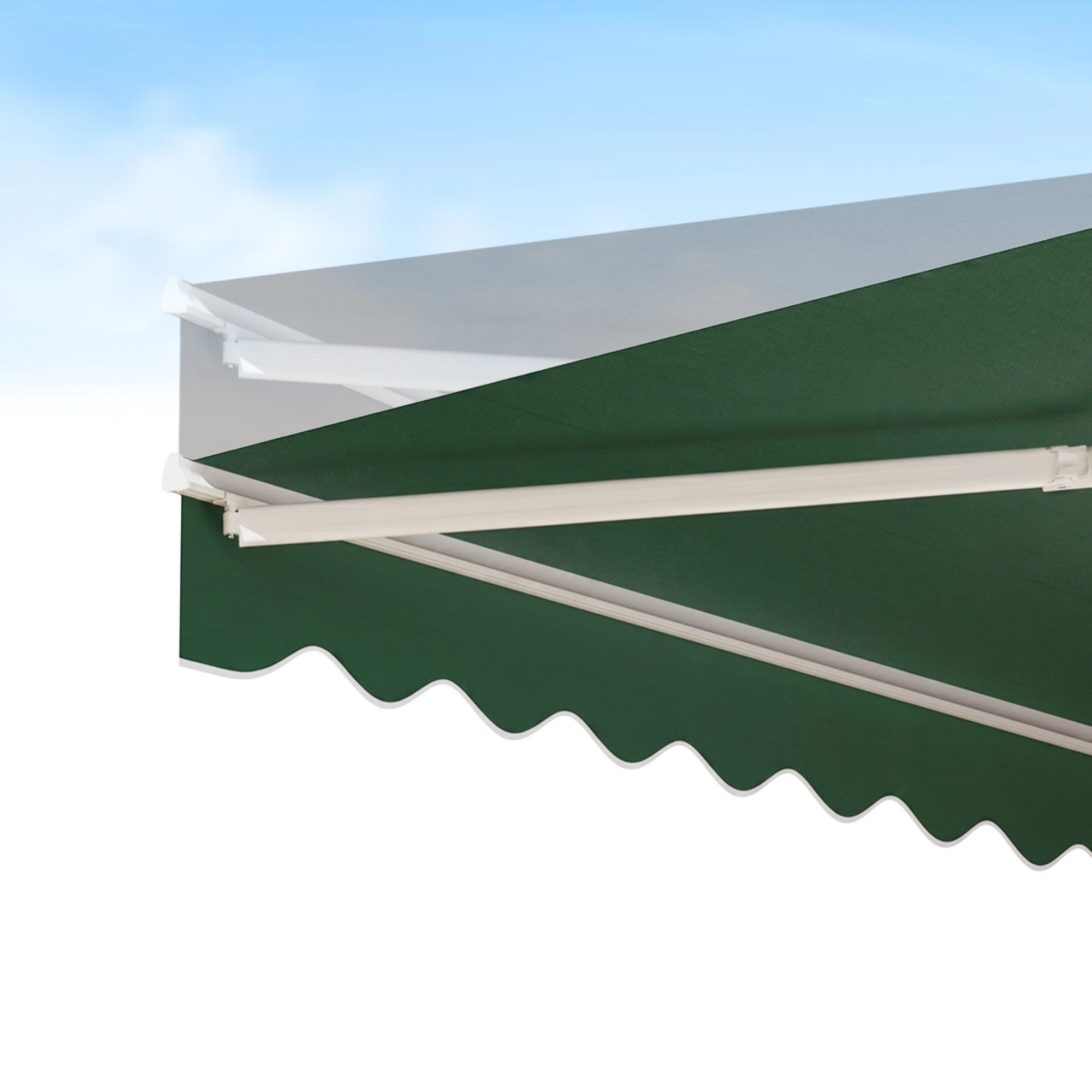7 Instahut Retractable Folding Arm Awning Motorised Sunshade 5Mx3M - Green, 7 of 9