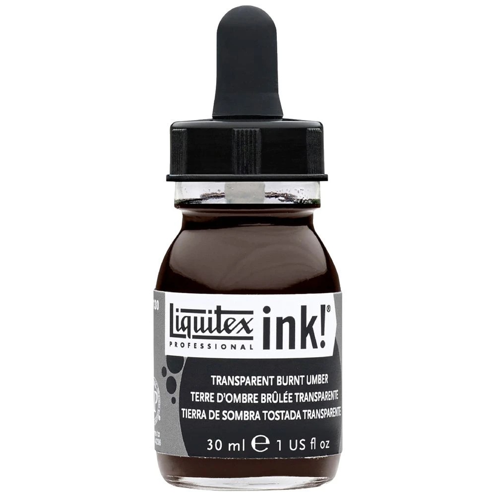 1 Liquitex Professional Ink 30mL Transparent Burnt Umber, 1 of 2