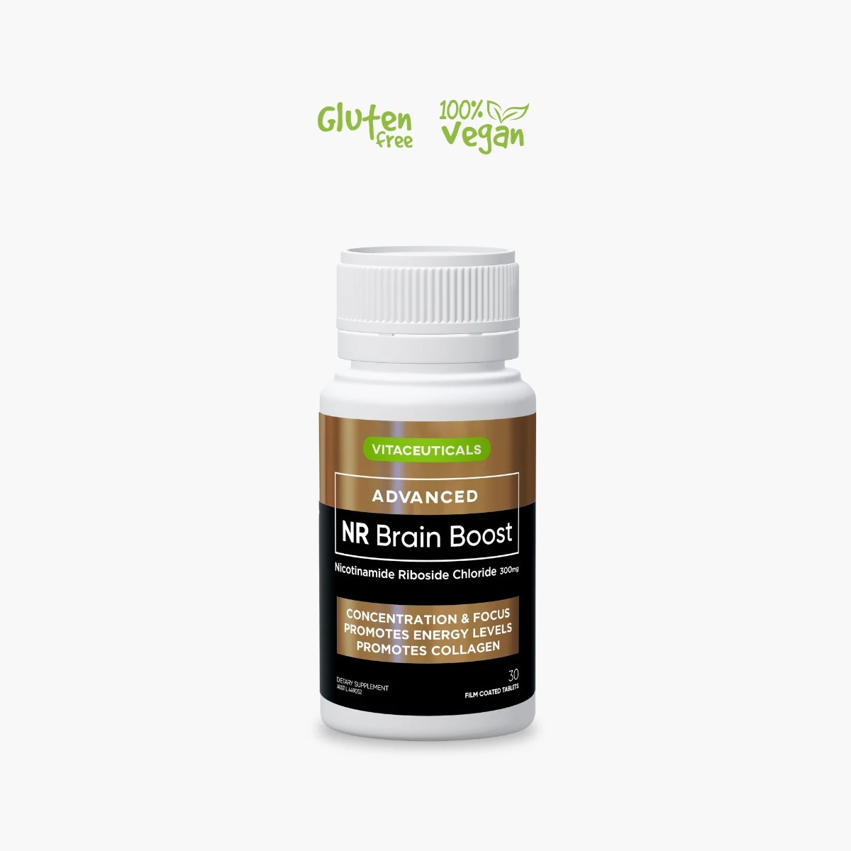 2 Vitaceuticals 60pc Advanced NR Brain Boost Energy & Cognitive Support Tablets, 2 of 4